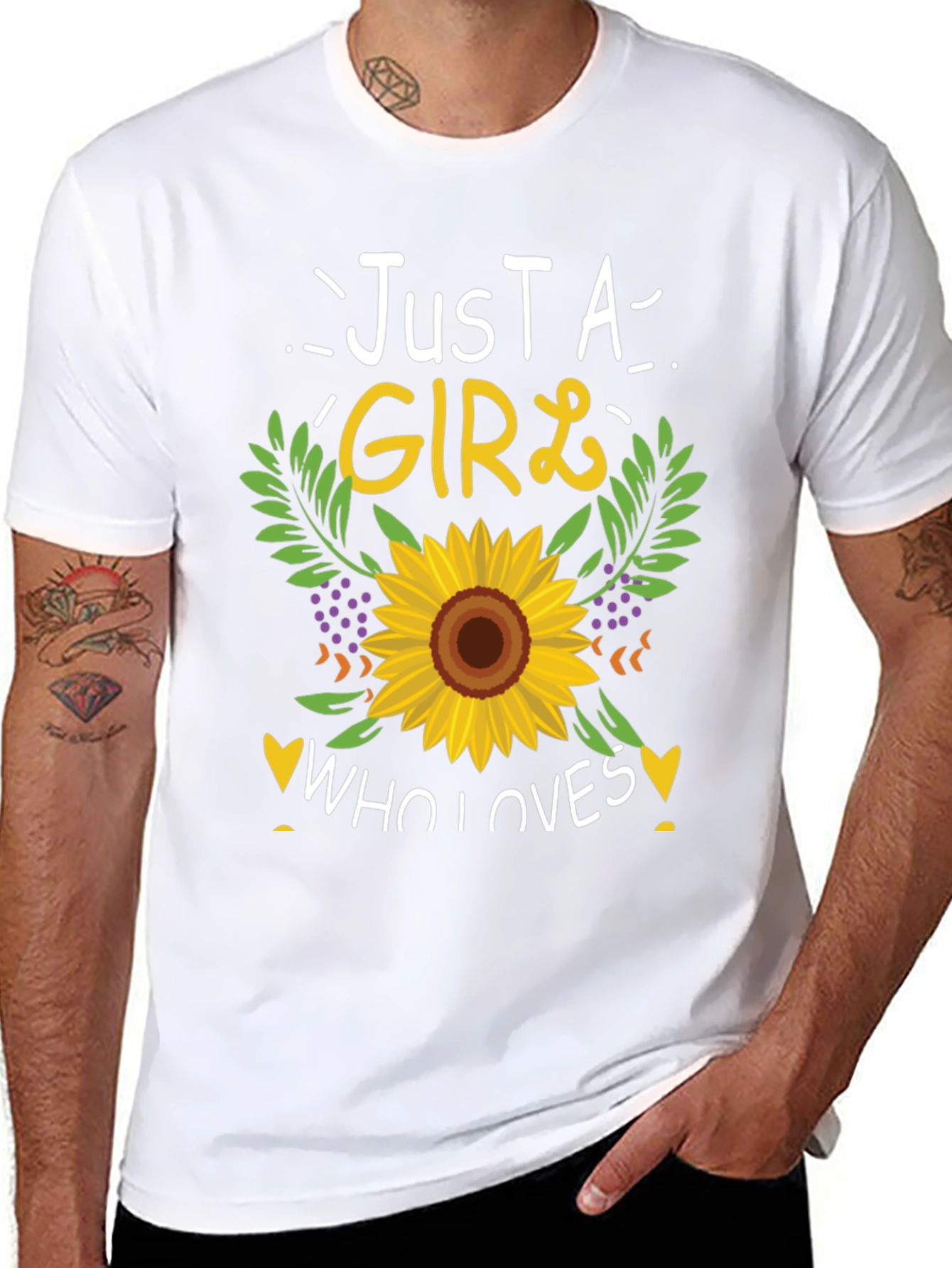 Just A Girl Who Loves Sunflowers T-Shirt