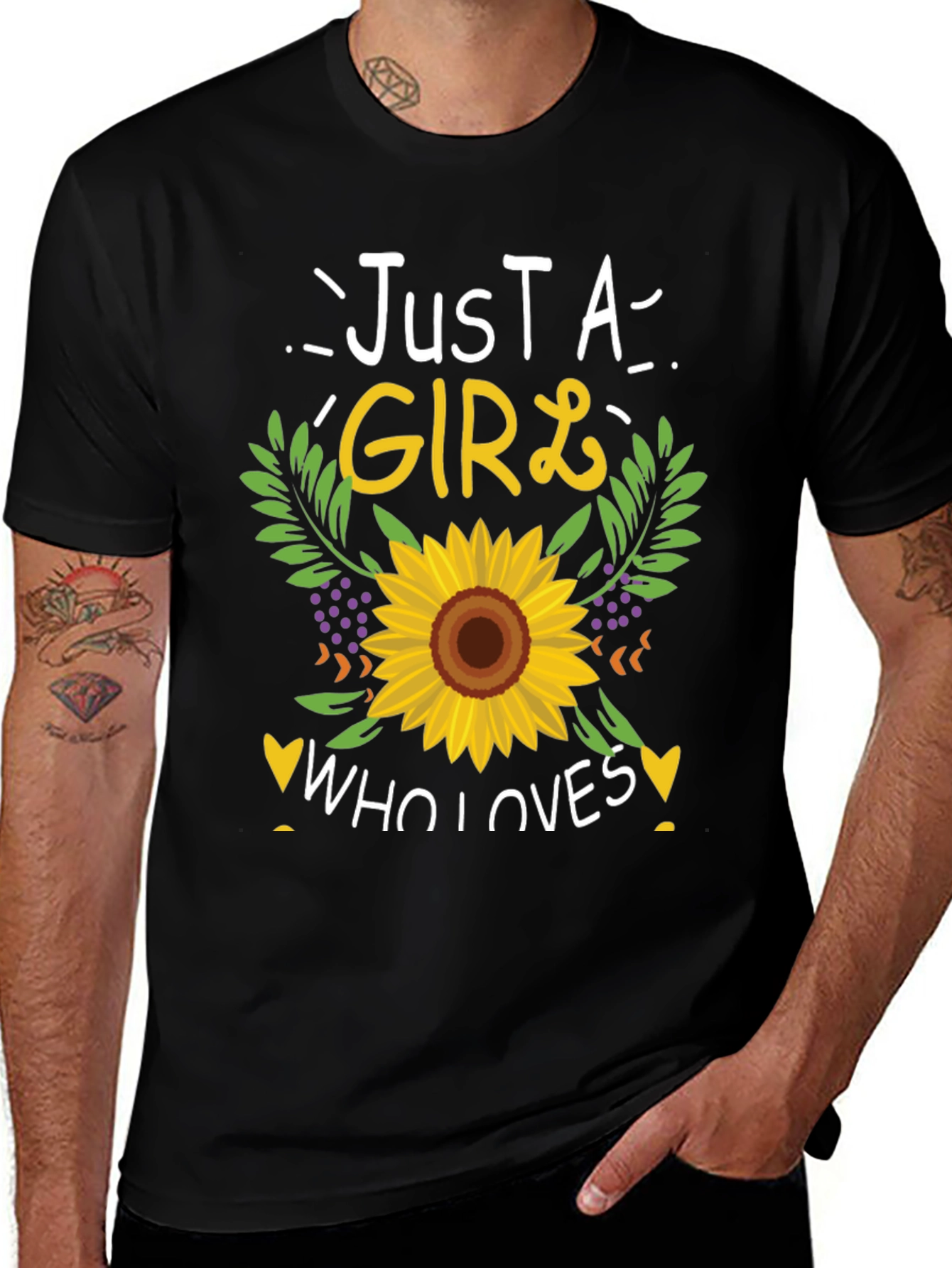 Just A Girl Who Loves Sunflowers T-Shirt