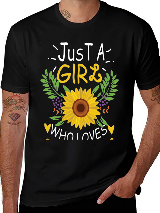 Just A Girl Who Loves Sunflowers T-Shirt
