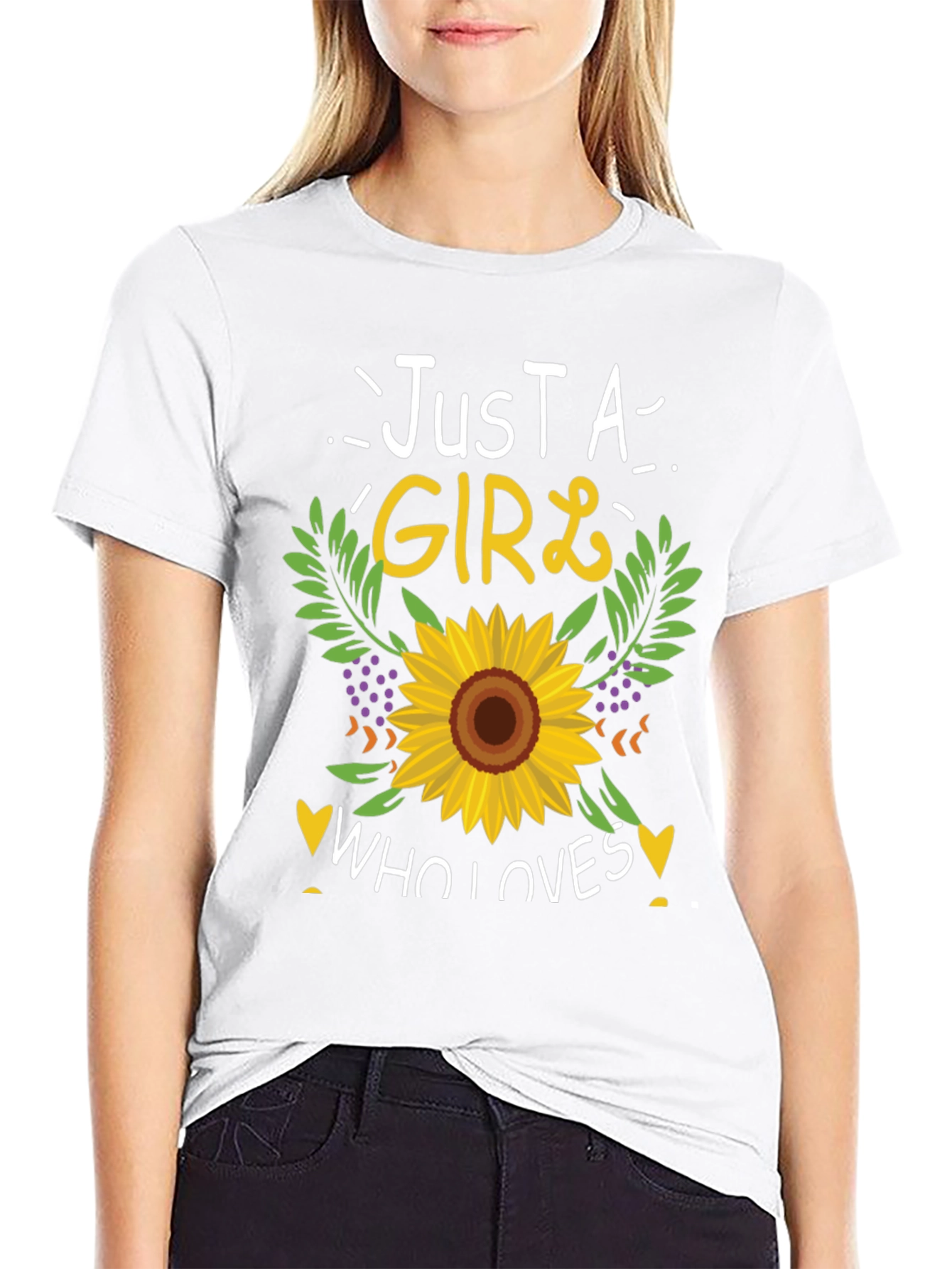 Just A Girl Who Loves Sunflowers T-Shirt