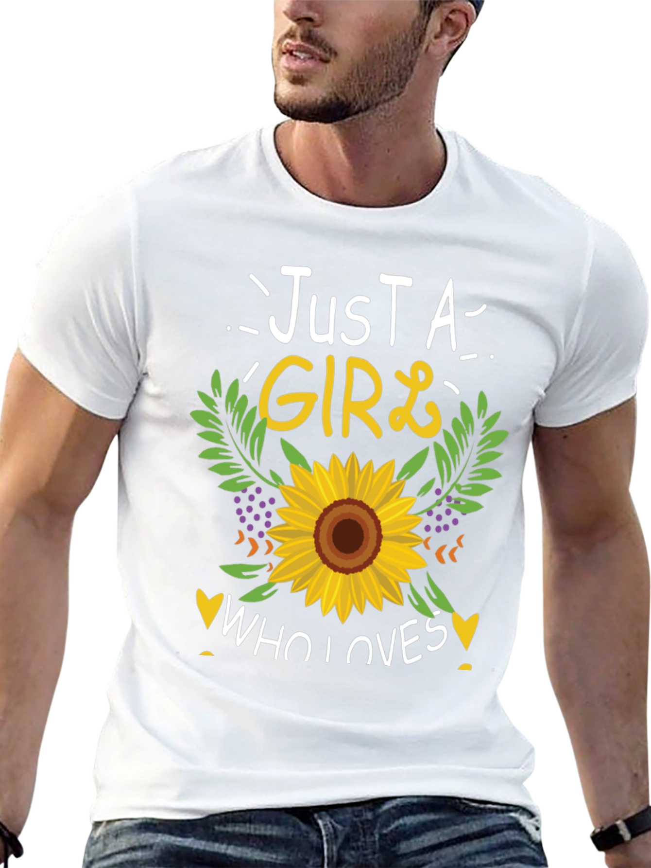 Just A Girl Who Loves Sunflowers T-Shirt