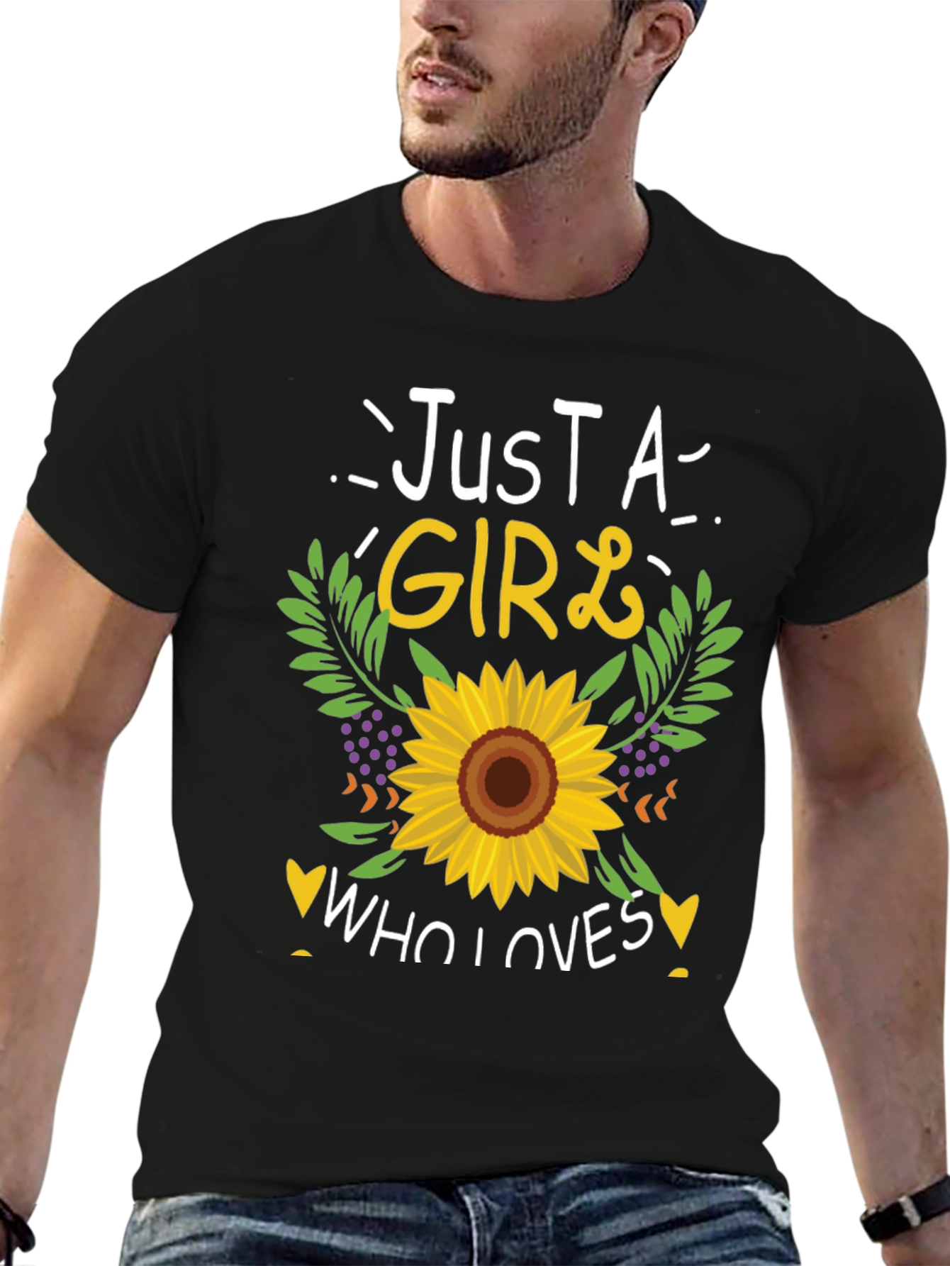 Just A Girl Who Loves Sunflowers T-Shirt