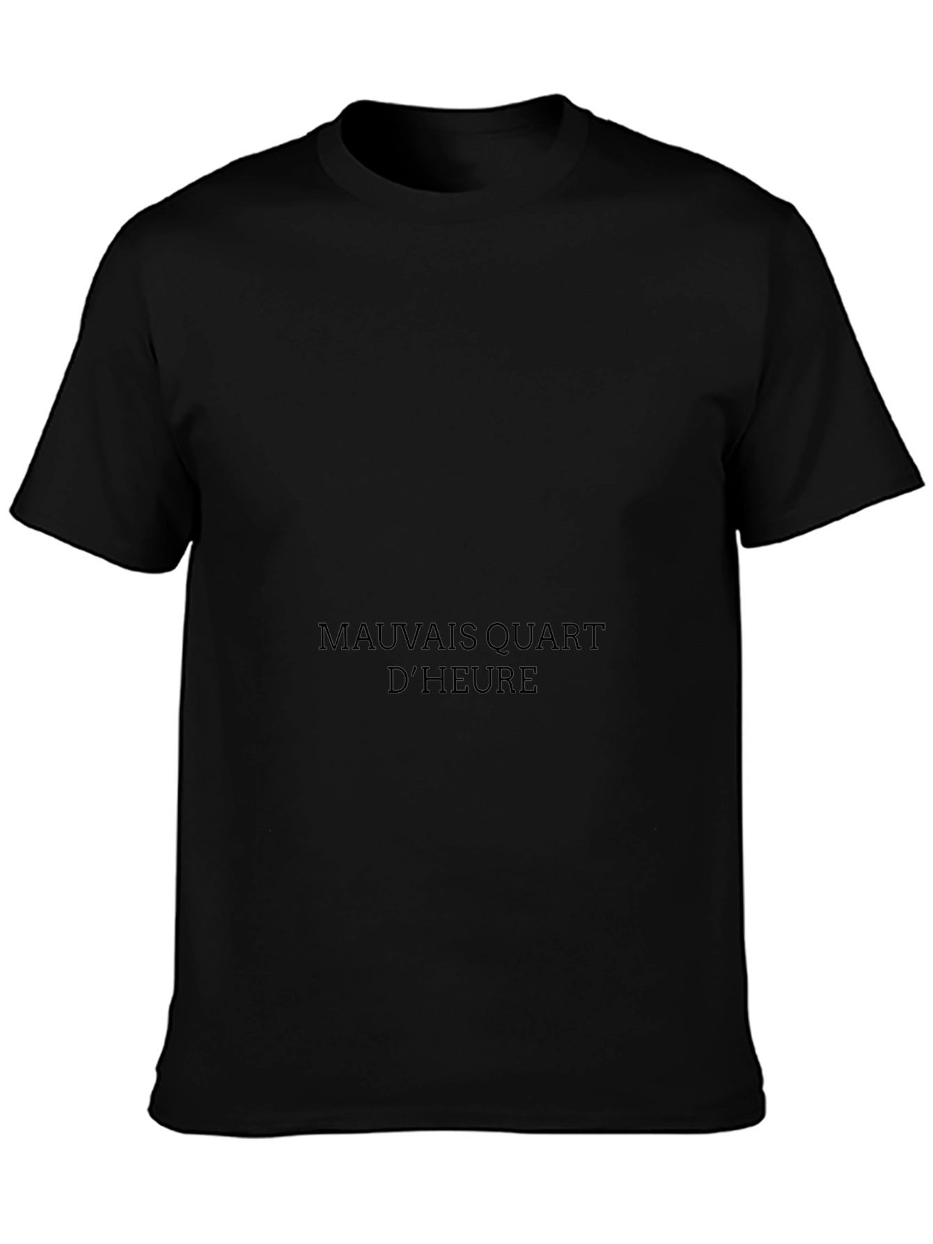 Black Graphic Tee - Mauvais Quart DHeure Casual Style