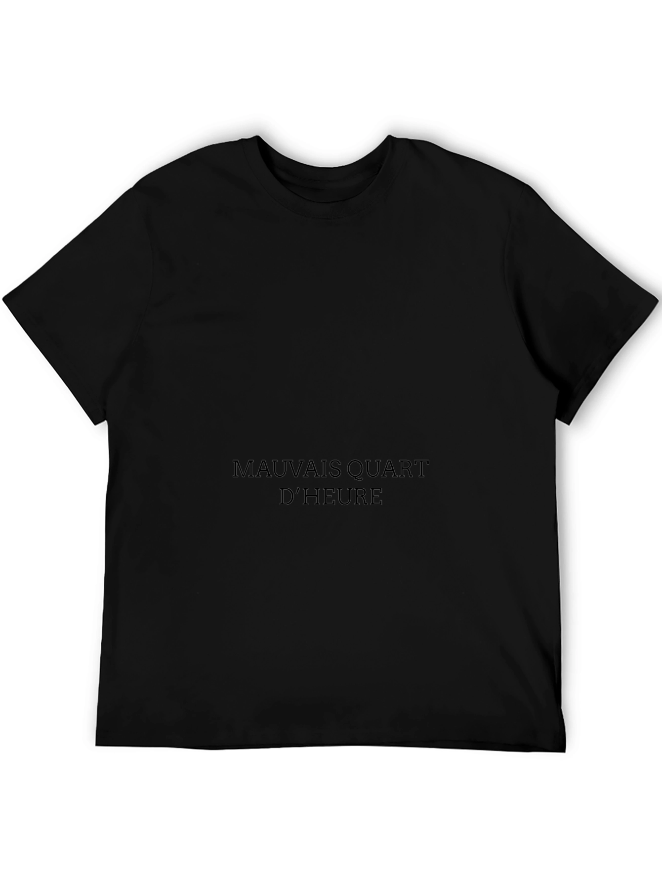Black Graphic Tee - Mauvais Quart DHeure Casual Style