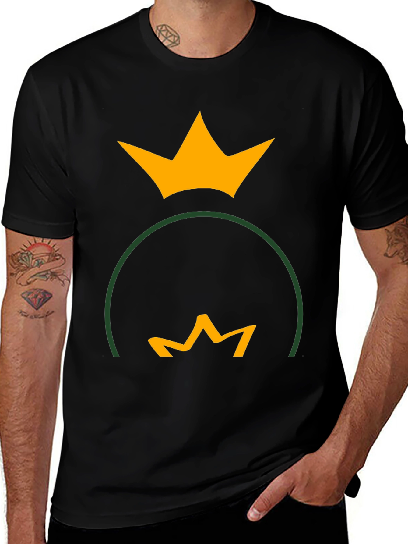 Crown Reflection Graphic Tee - Black