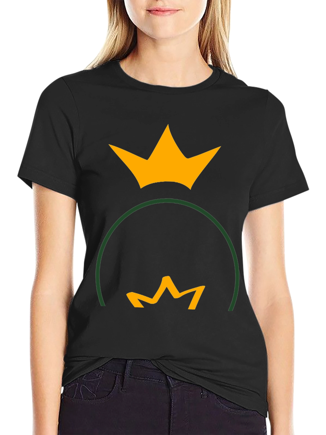 Crown Reflection Graphic Tee - Black
