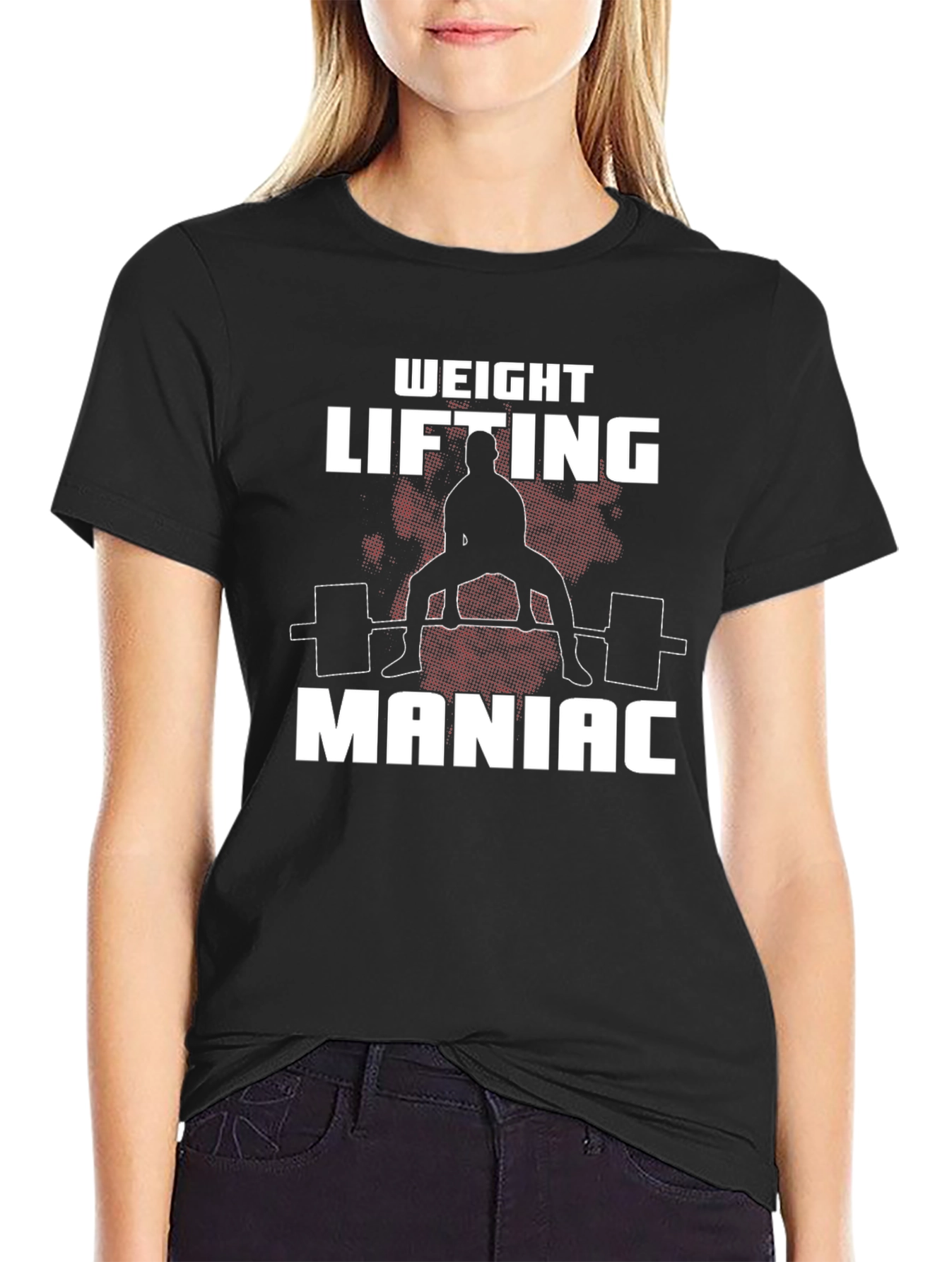 Weight Lifting Maniac Black T-Shirt