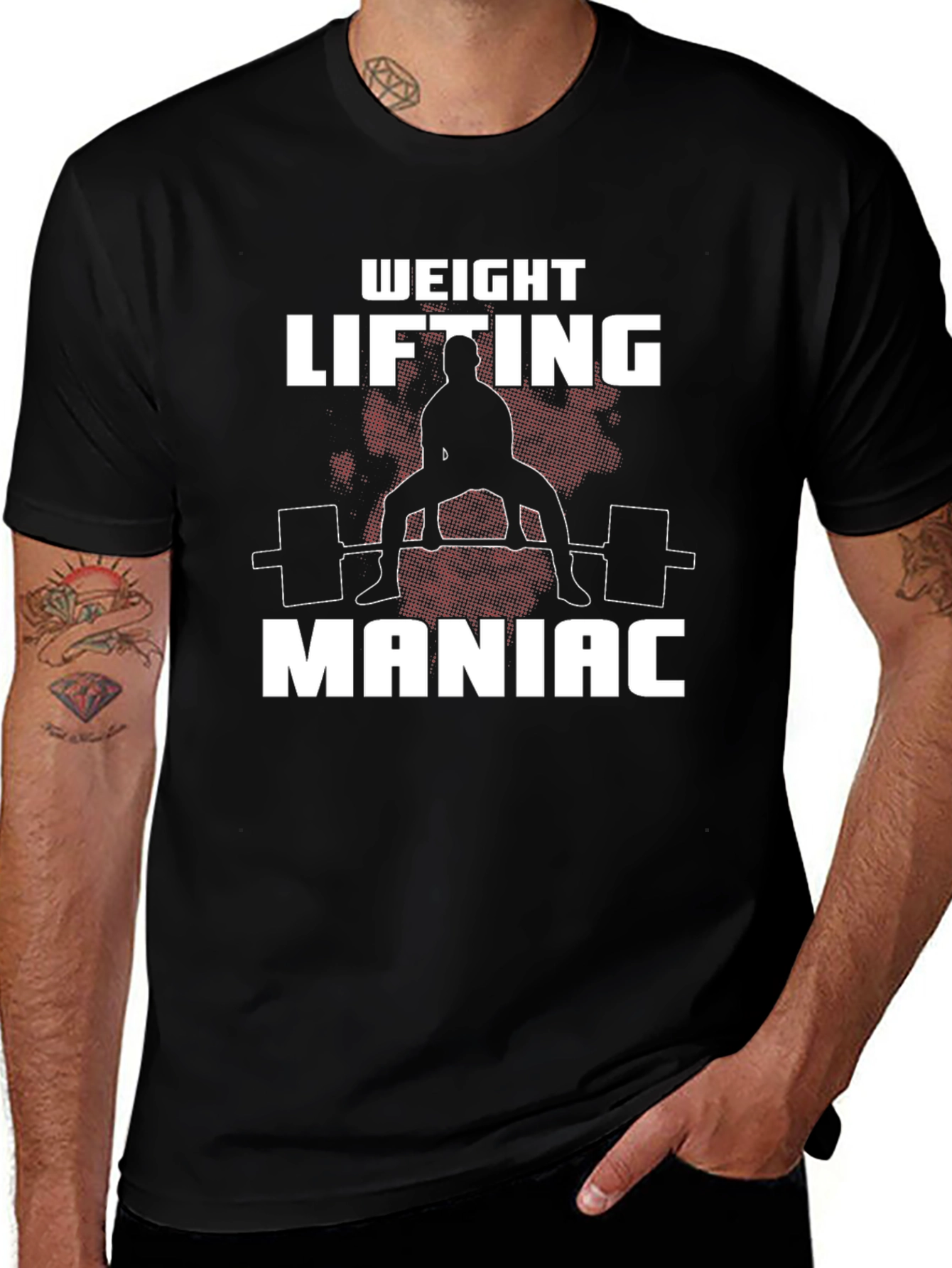 Weight Lifting Maniac Black T-Shirt