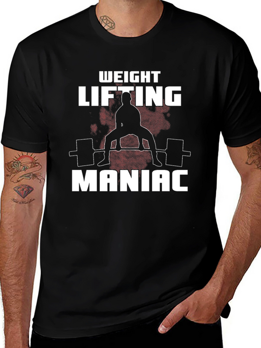 Weight Lifting Maniac Black T-Shirt