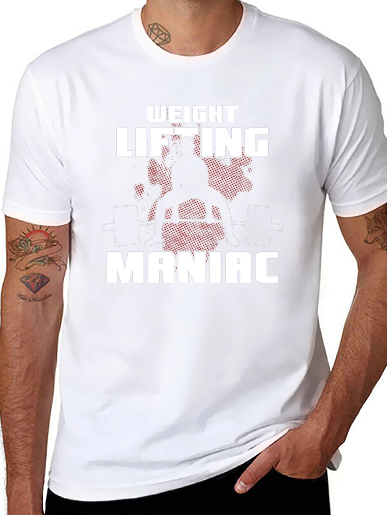 Weight Lifting Maniac Black T-Shirt