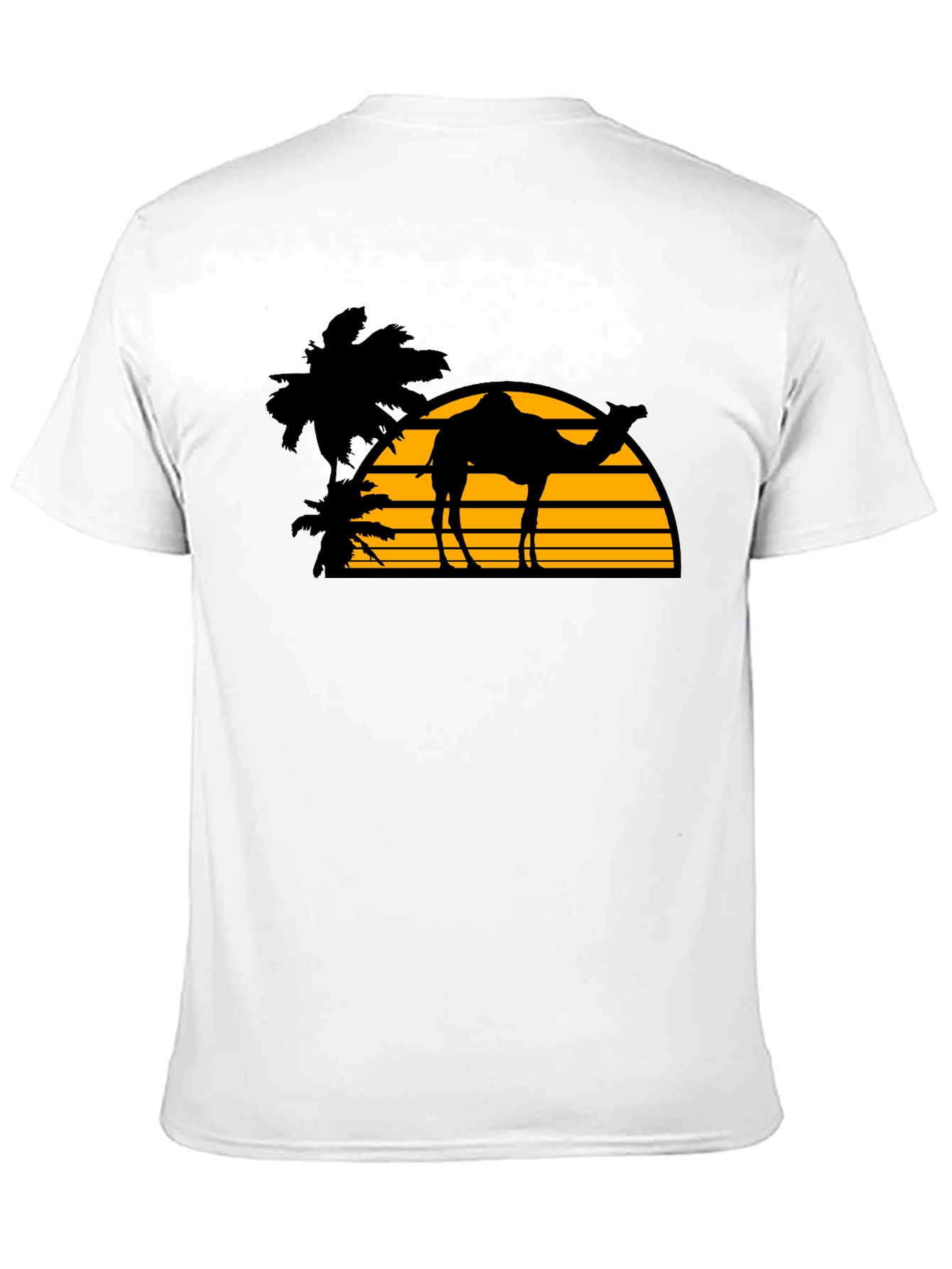 Desert Camel Sunset Graphic T-Shirt