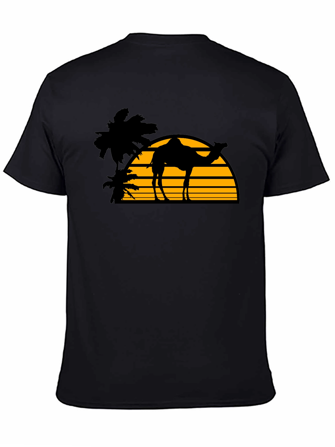 Desert Camel Sunset Graphic T-Shirt