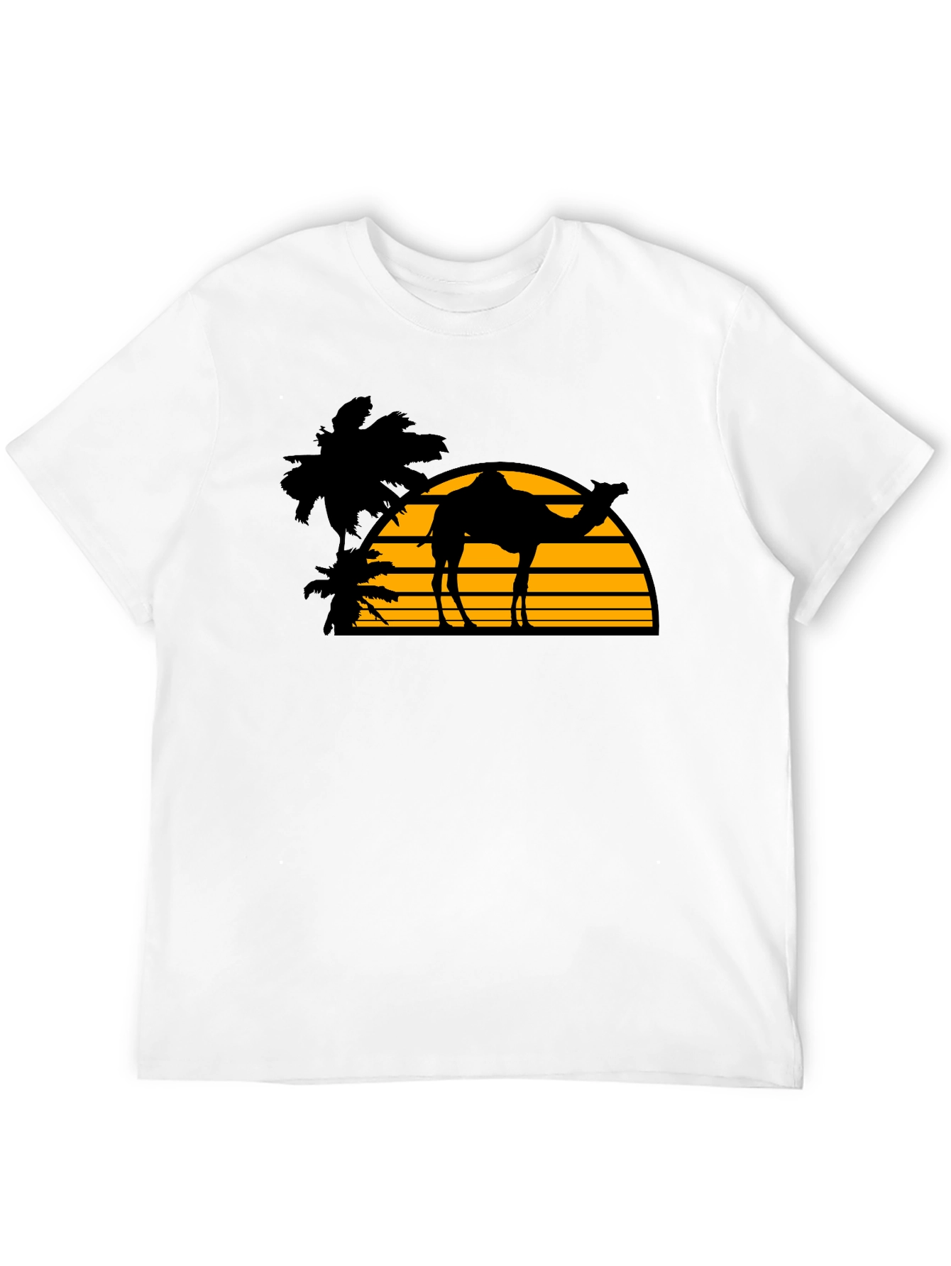 Desert Camel Sunset Graphic T-Shirt