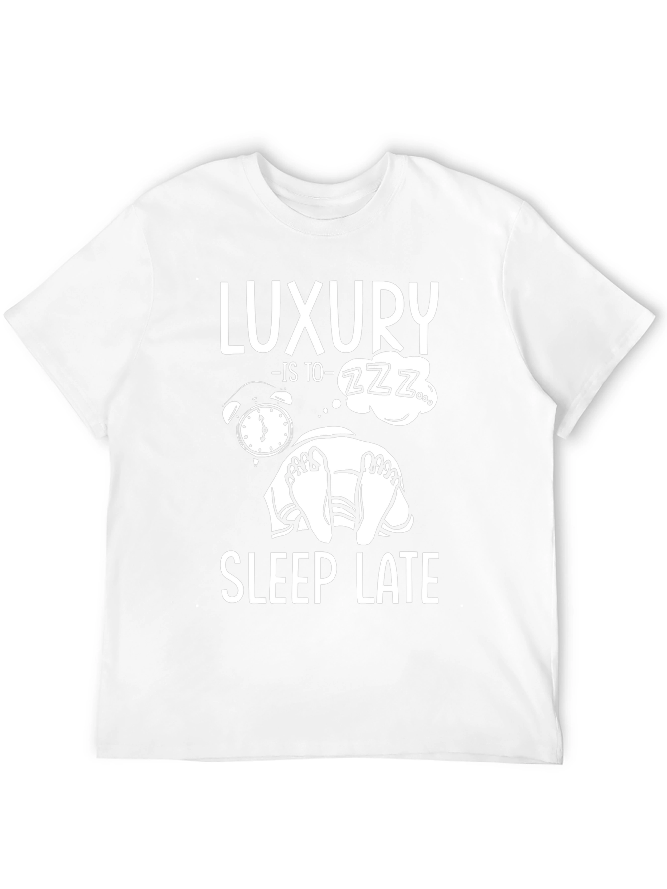Luxury Sleep Late Black Graphic T-Shirt