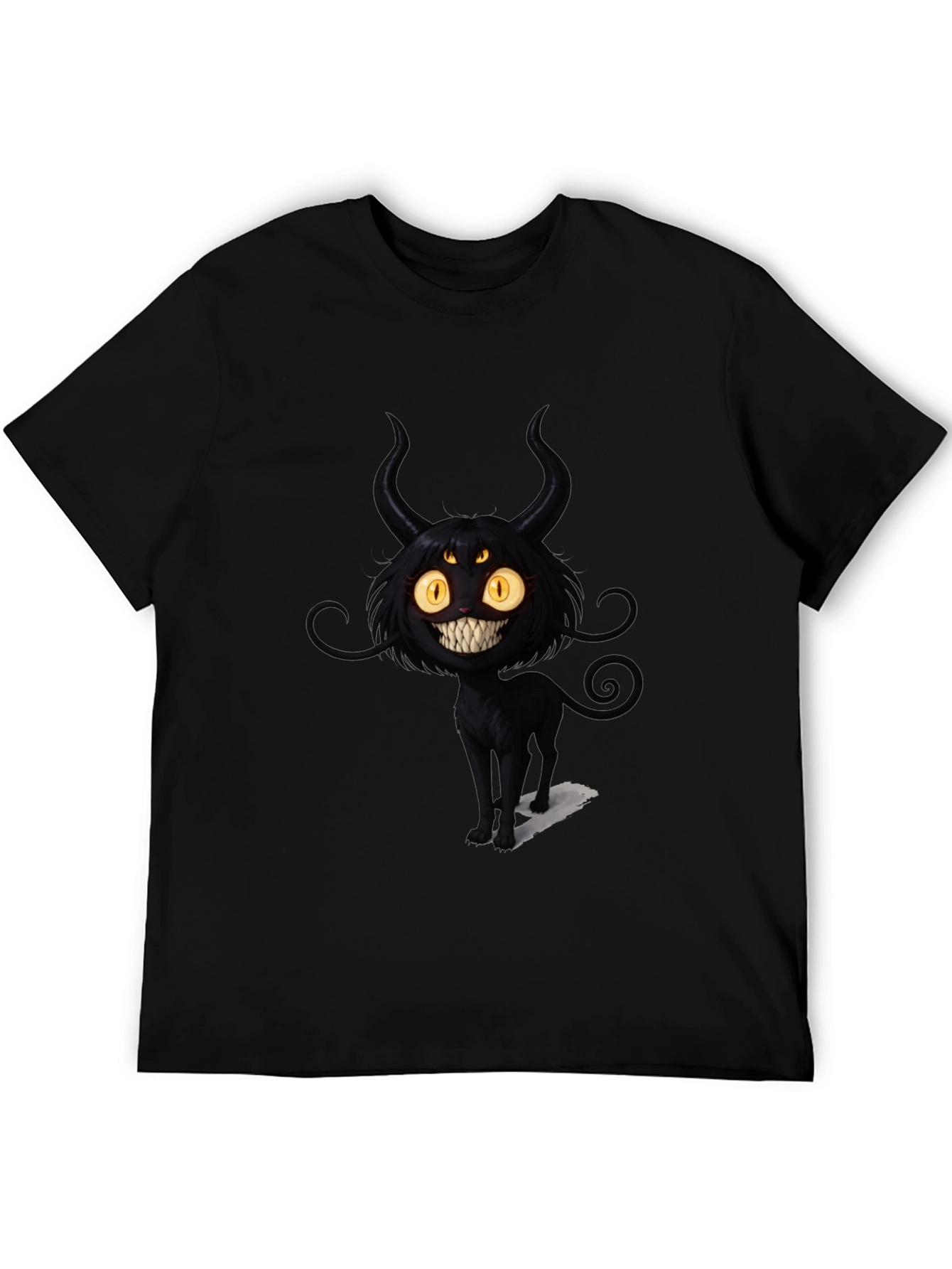 Black Cat Devil Graphic T-Shirt