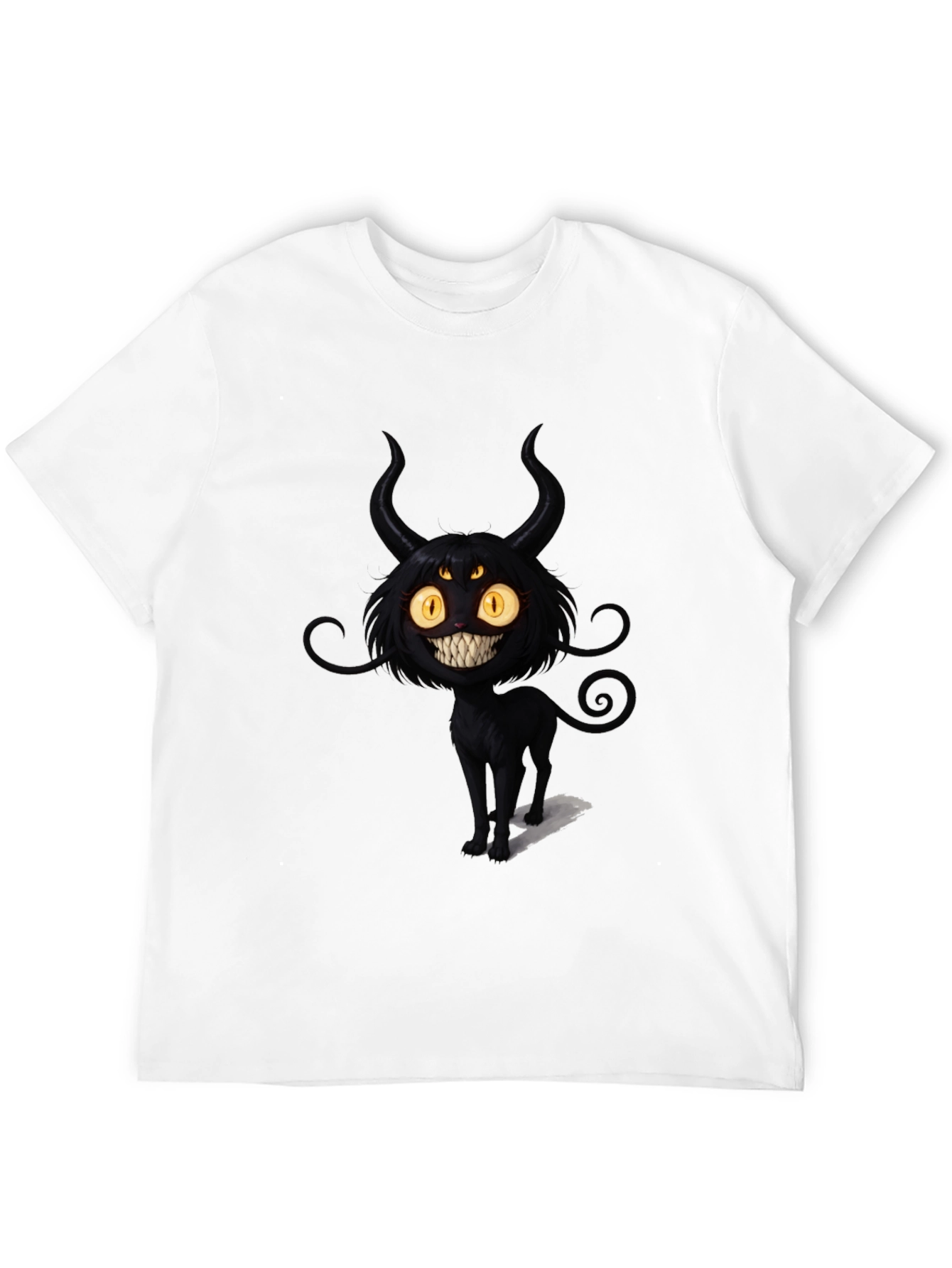 Black Cat Devil Graphic T-Shirt