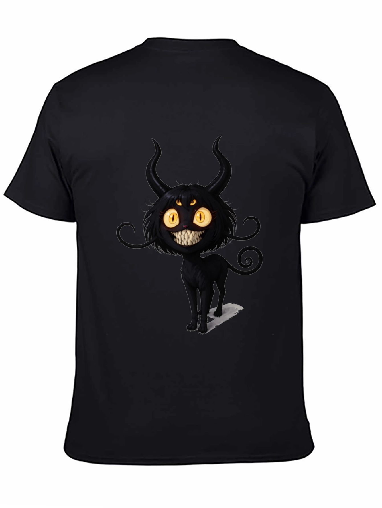 Black Cat Devil Graphic T-Shirt