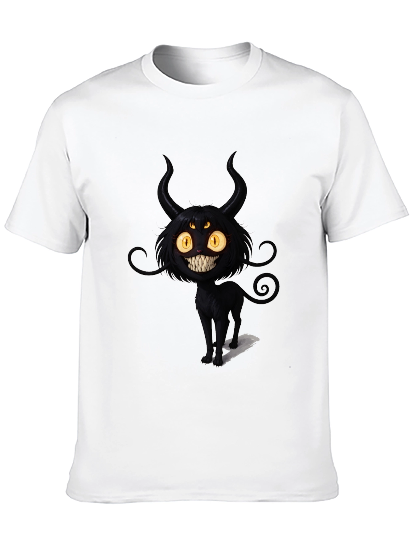 Black Cat Devil Graphic T-Shirt