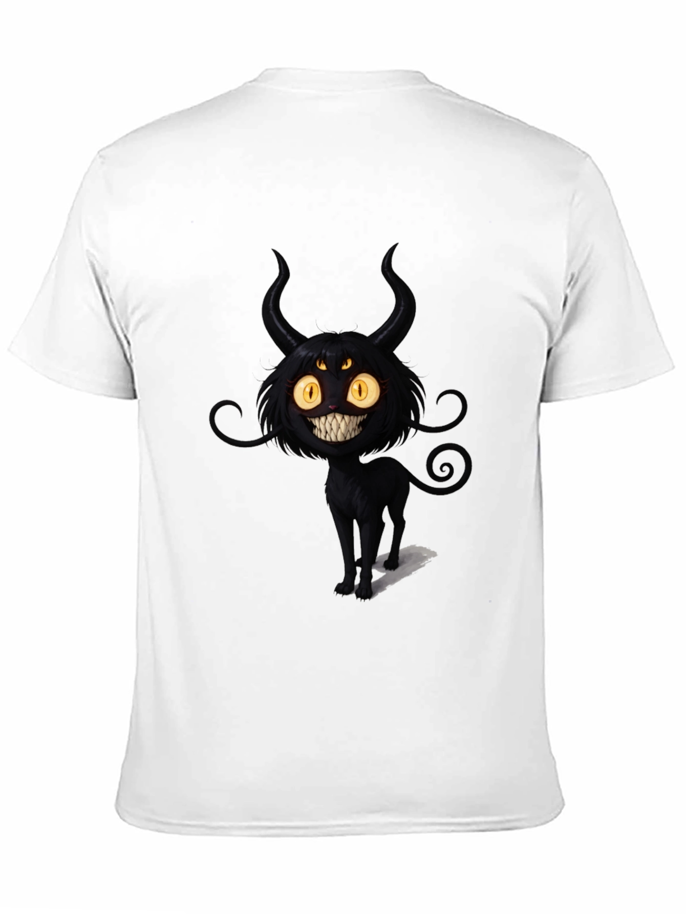 Black Cat Devil Graphic T-Shirt