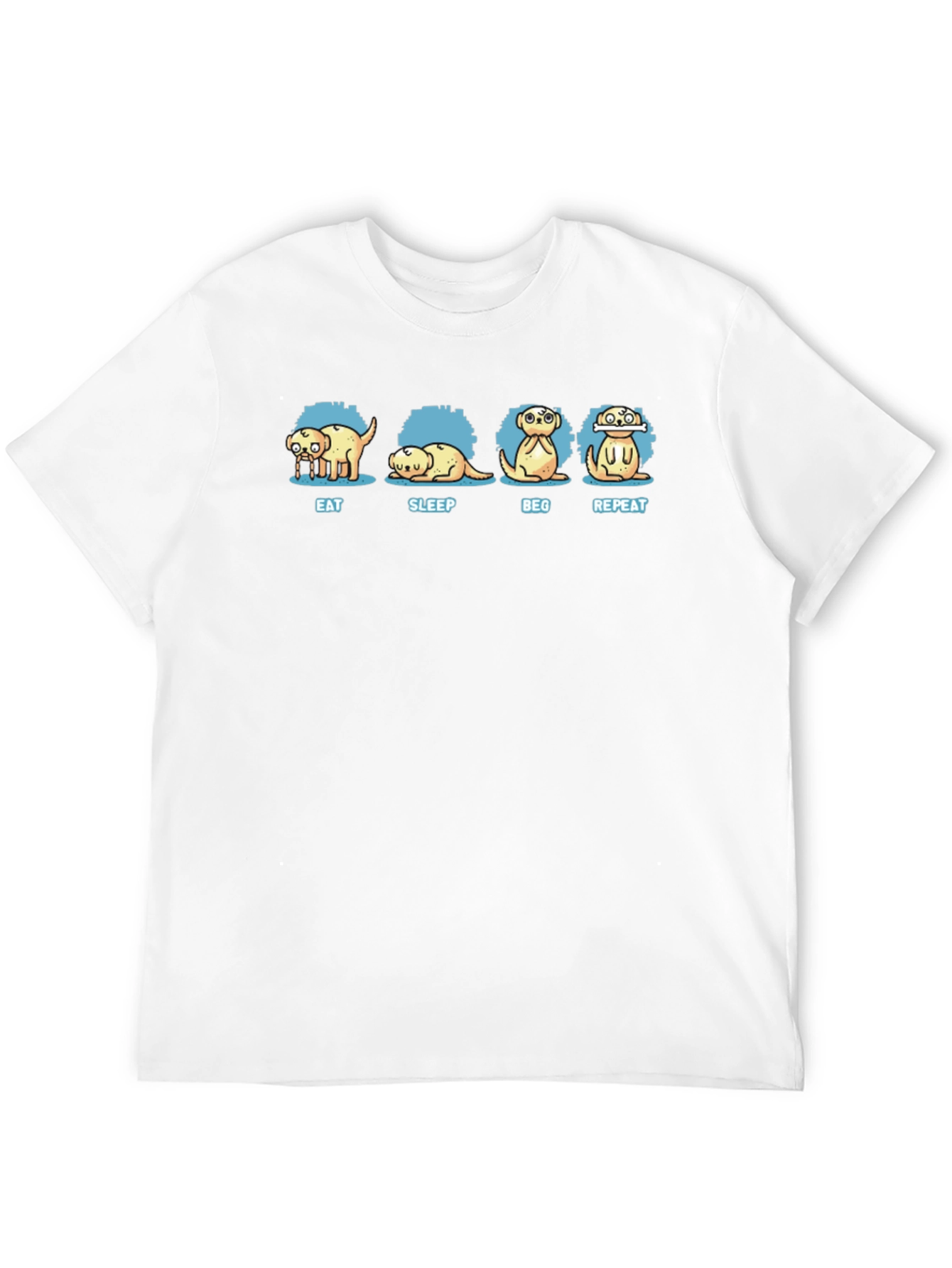 Eat Sleep Beg Repeat Black T-Shirt