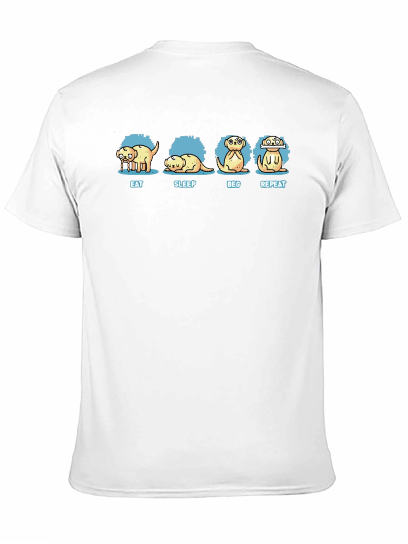 Eat Sleep Beg Repeat Black T-Shirt