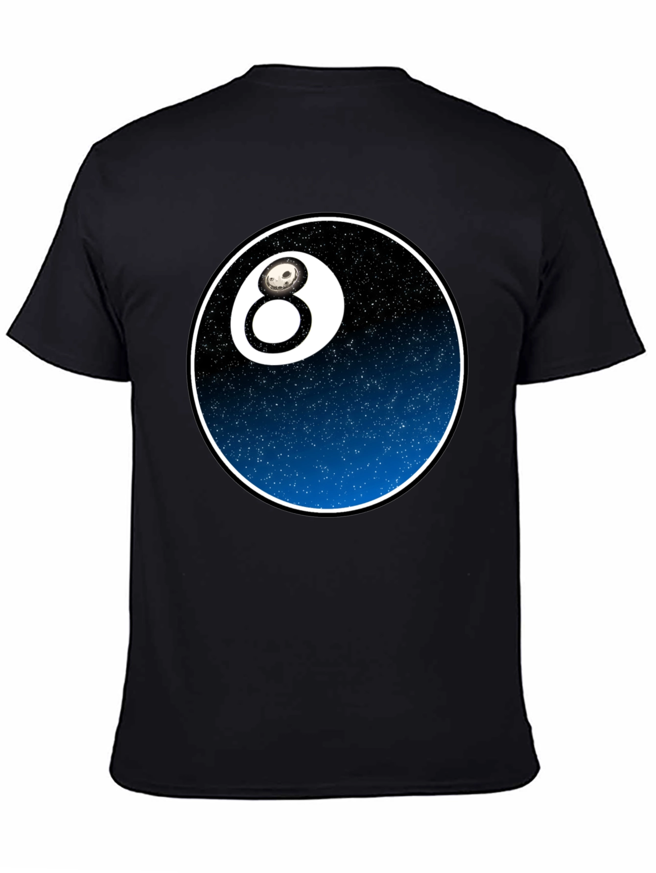 Cool 8 Ball Graphic Tee - Galaxy Design