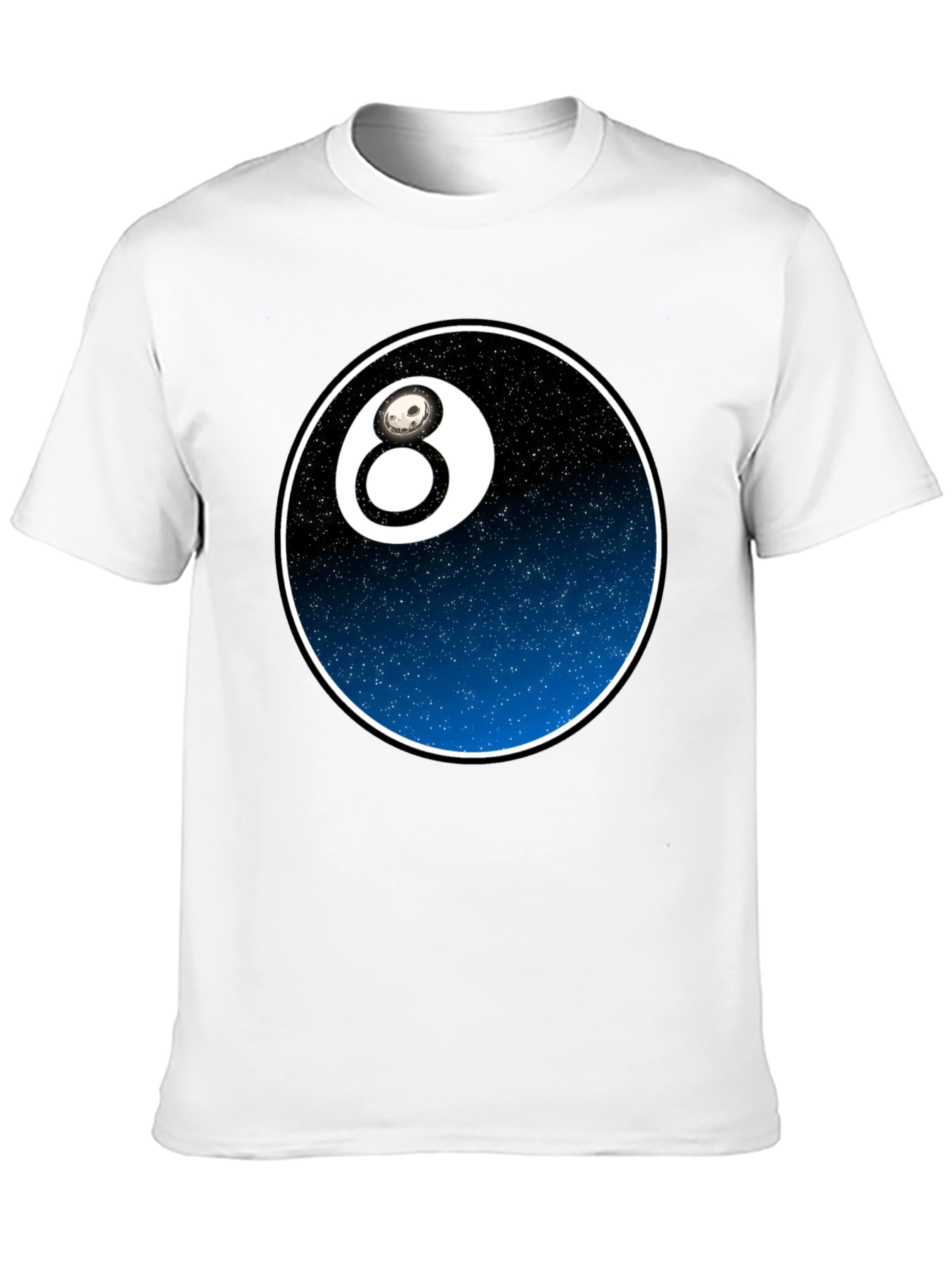 Cool 8 Ball Graphic Tee - Galaxy Design