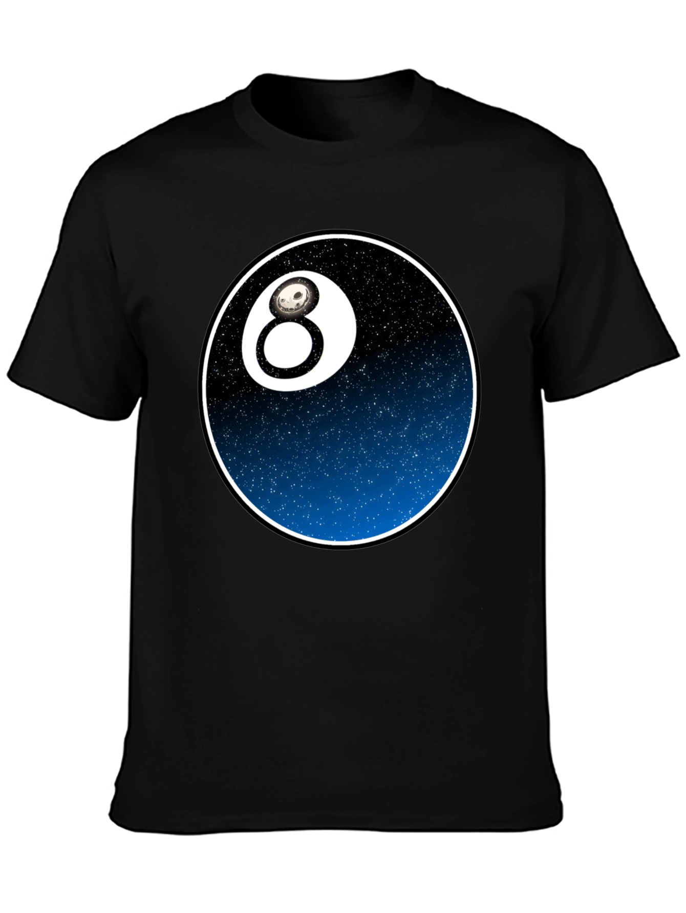 Cool 8 Ball Graphic Tee - Galaxy Design