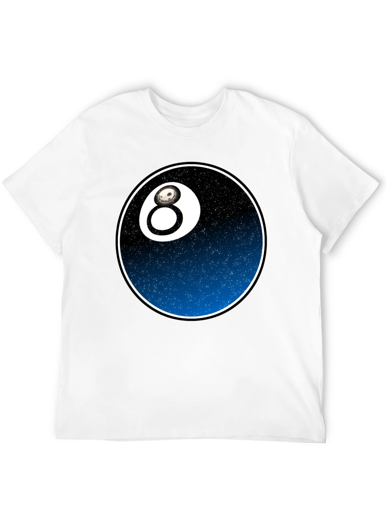 Cool 8 Ball Graphic Tee - Galaxy Design