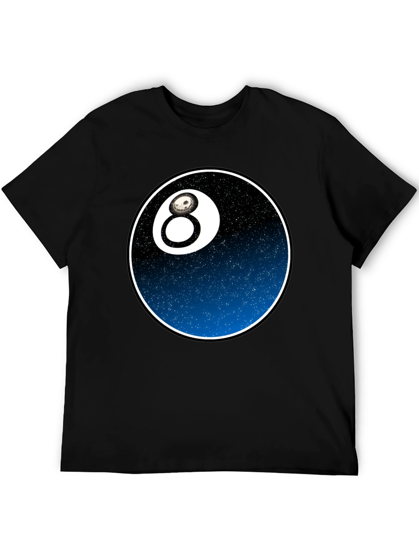 Cool 8 Ball Graphic Tee - Galaxy Design