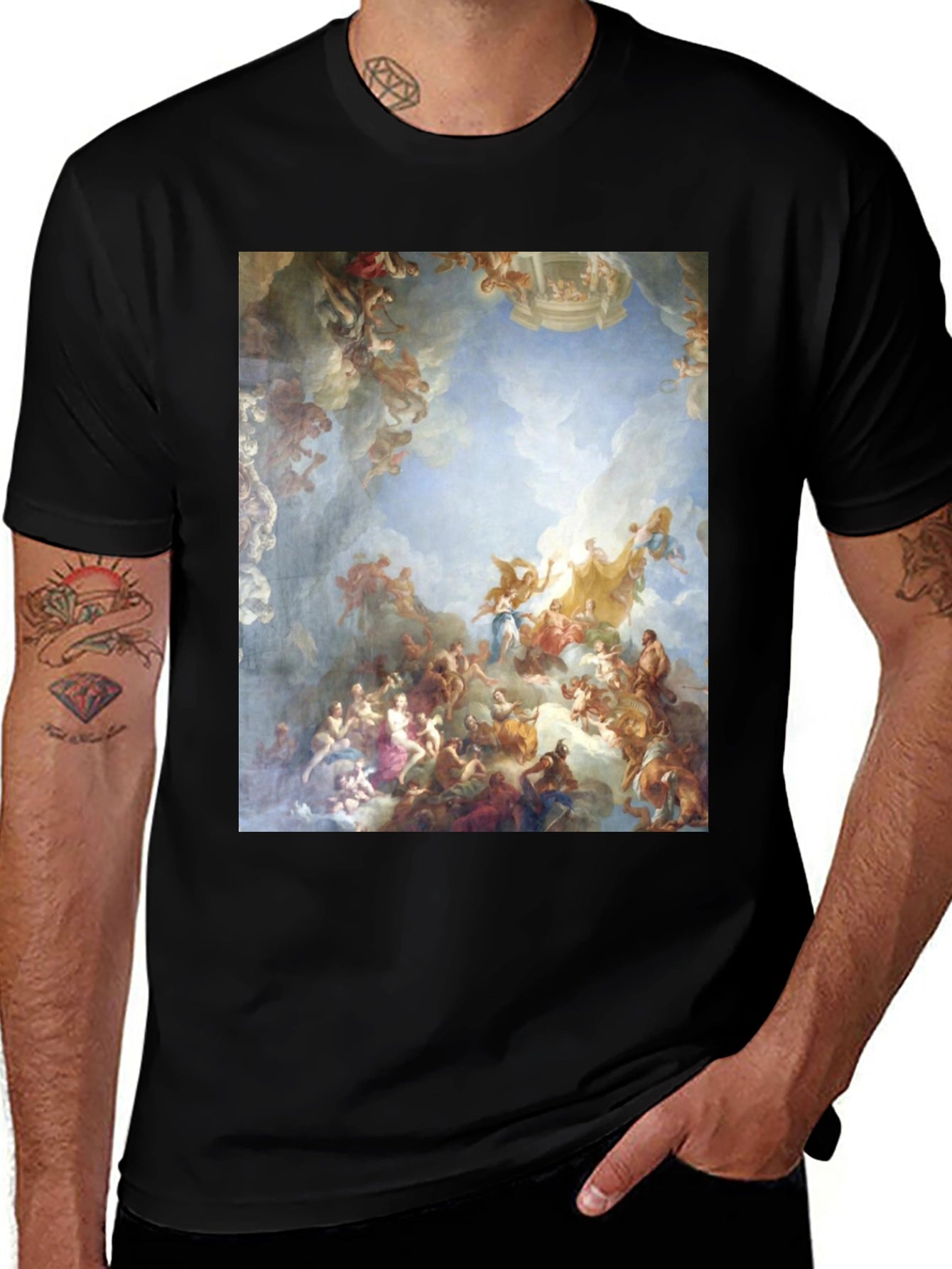 Renaissance Art Print Tee - Black