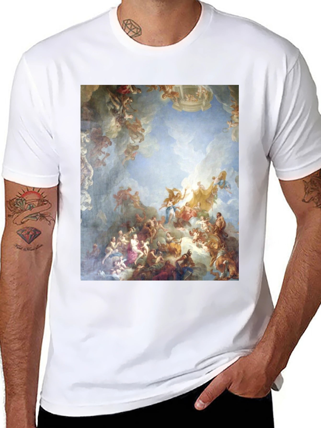 Renaissance Art Print Tee - Black