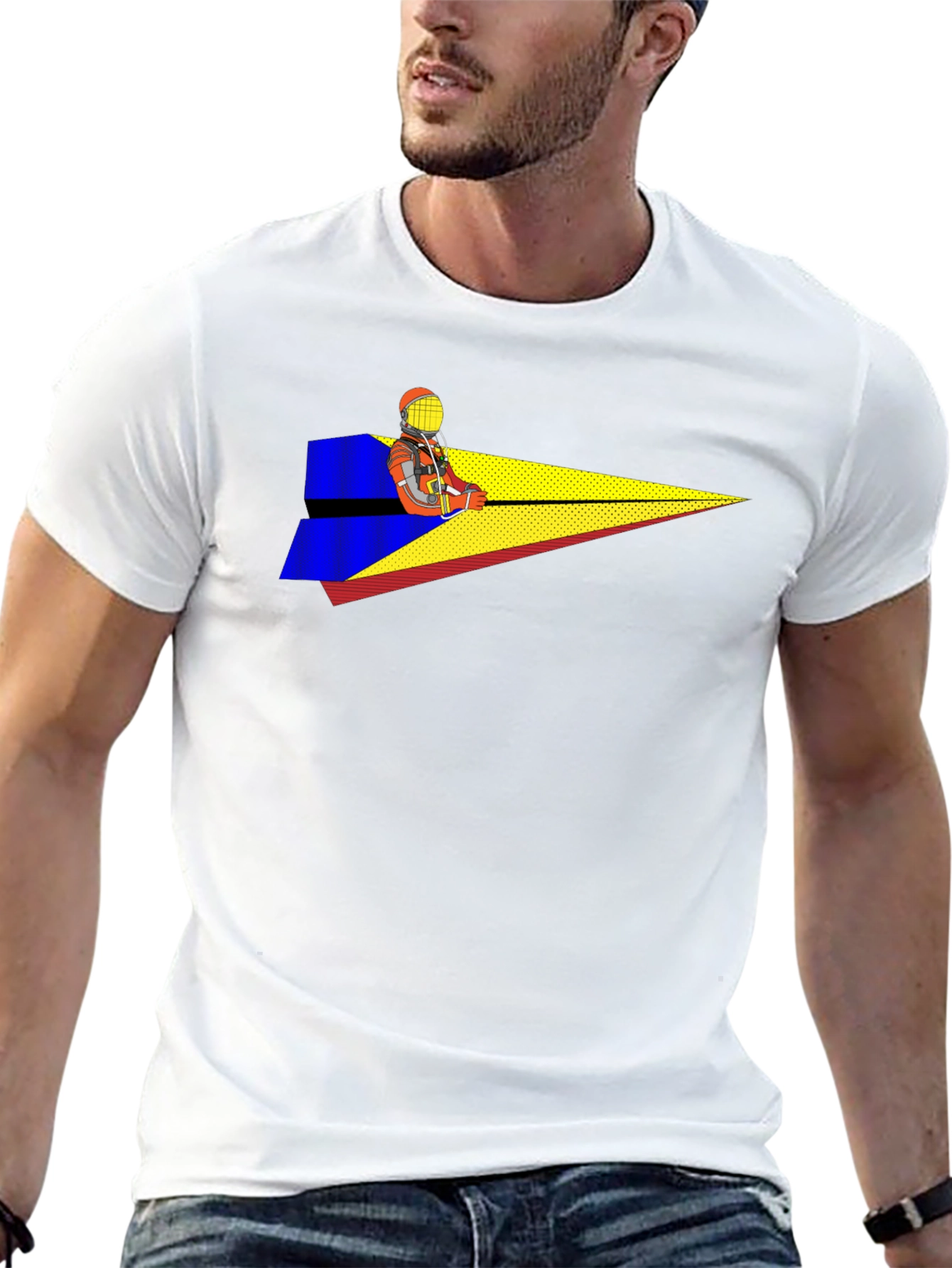 Pilot Paper Airplane T-Shirt - Black