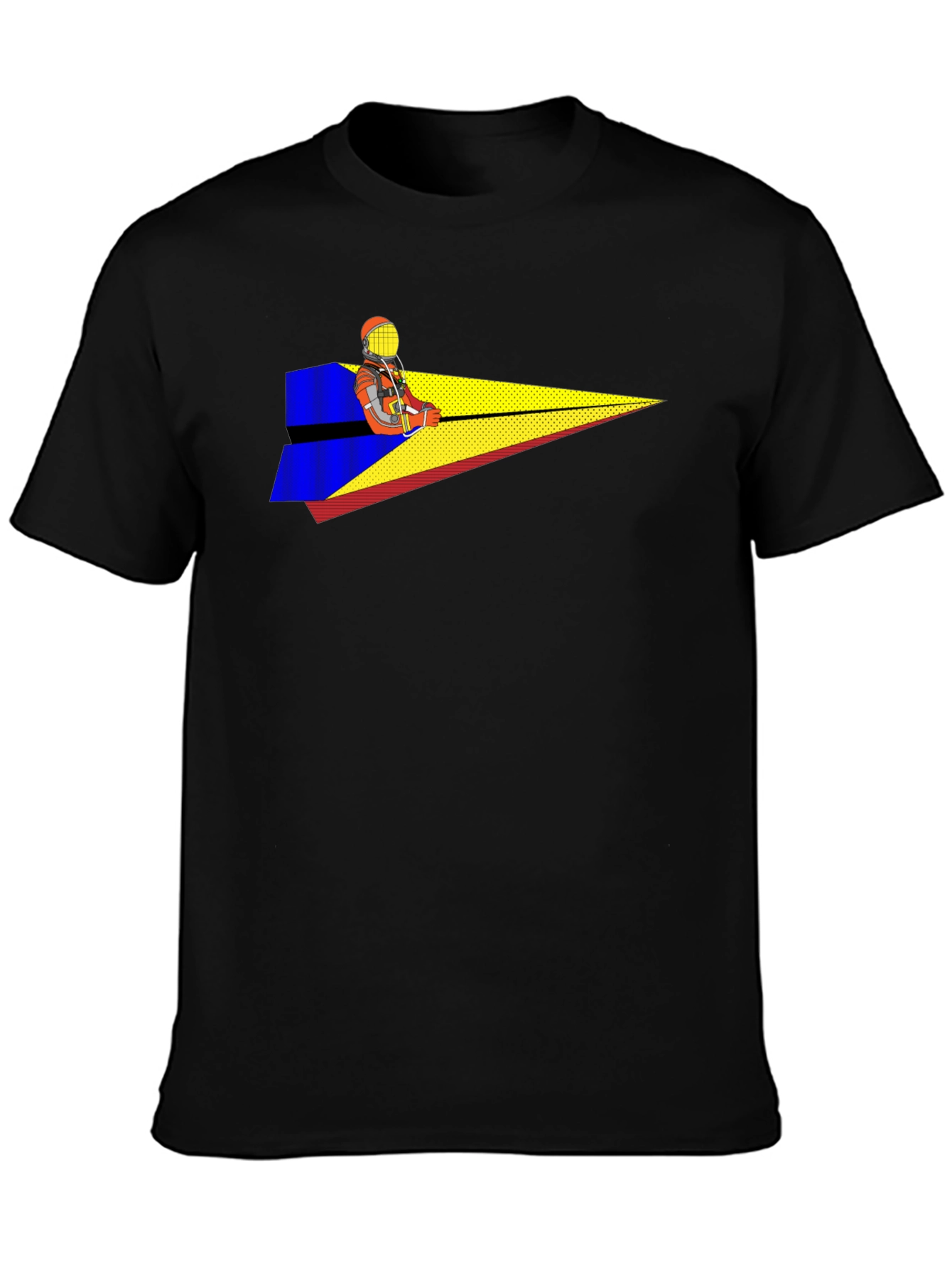 Pilot Paper Airplane T-Shirt - Black