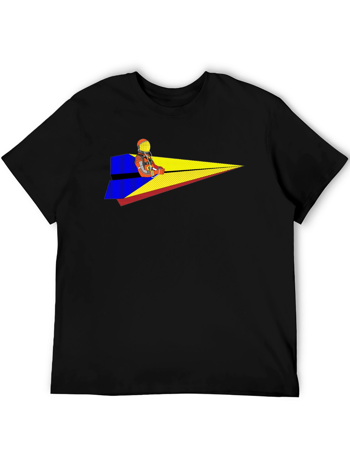Pilot Paper Airplane T-Shirt - Black