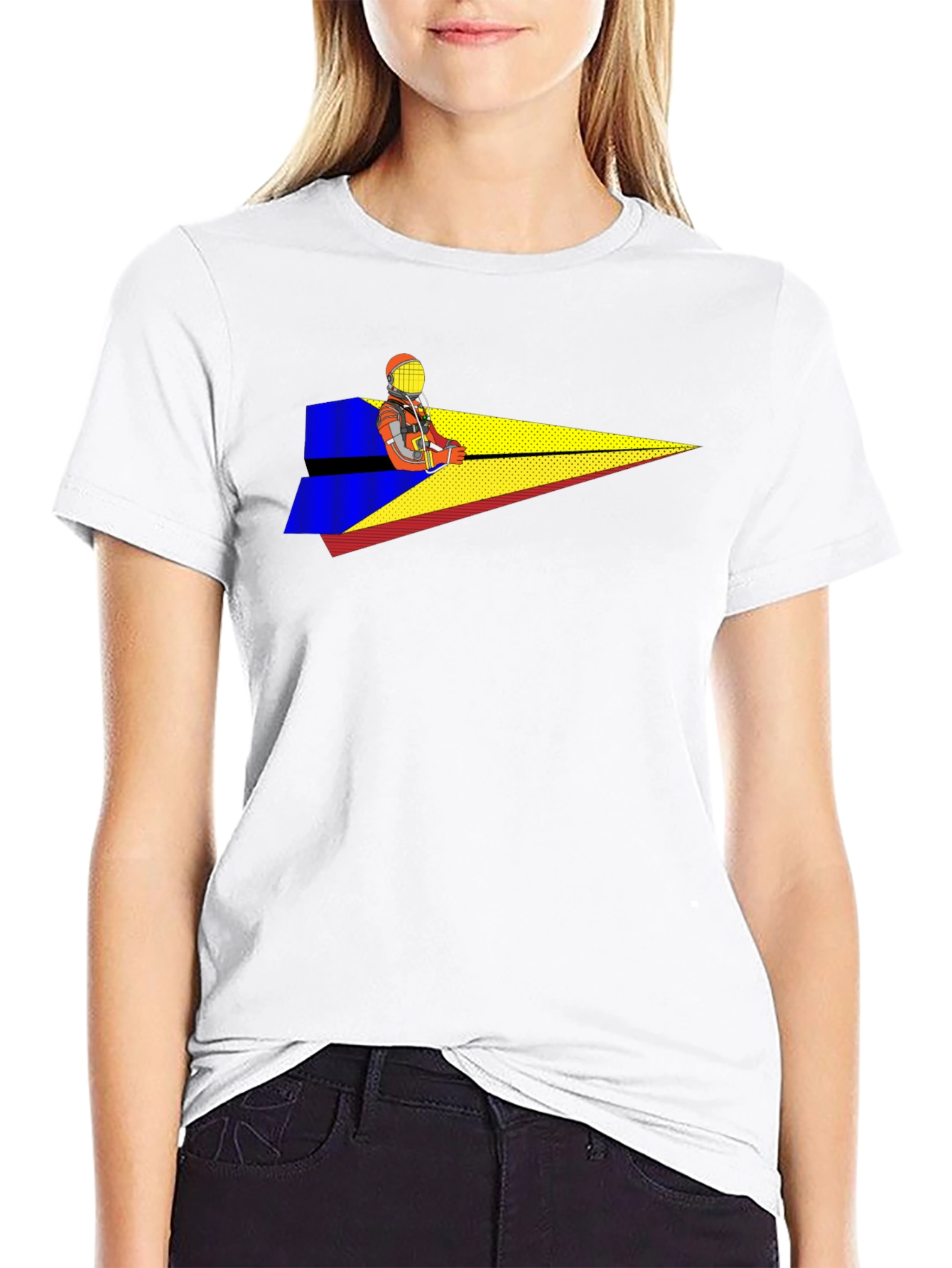 Pilot Paper Airplane T-Shirt - Black