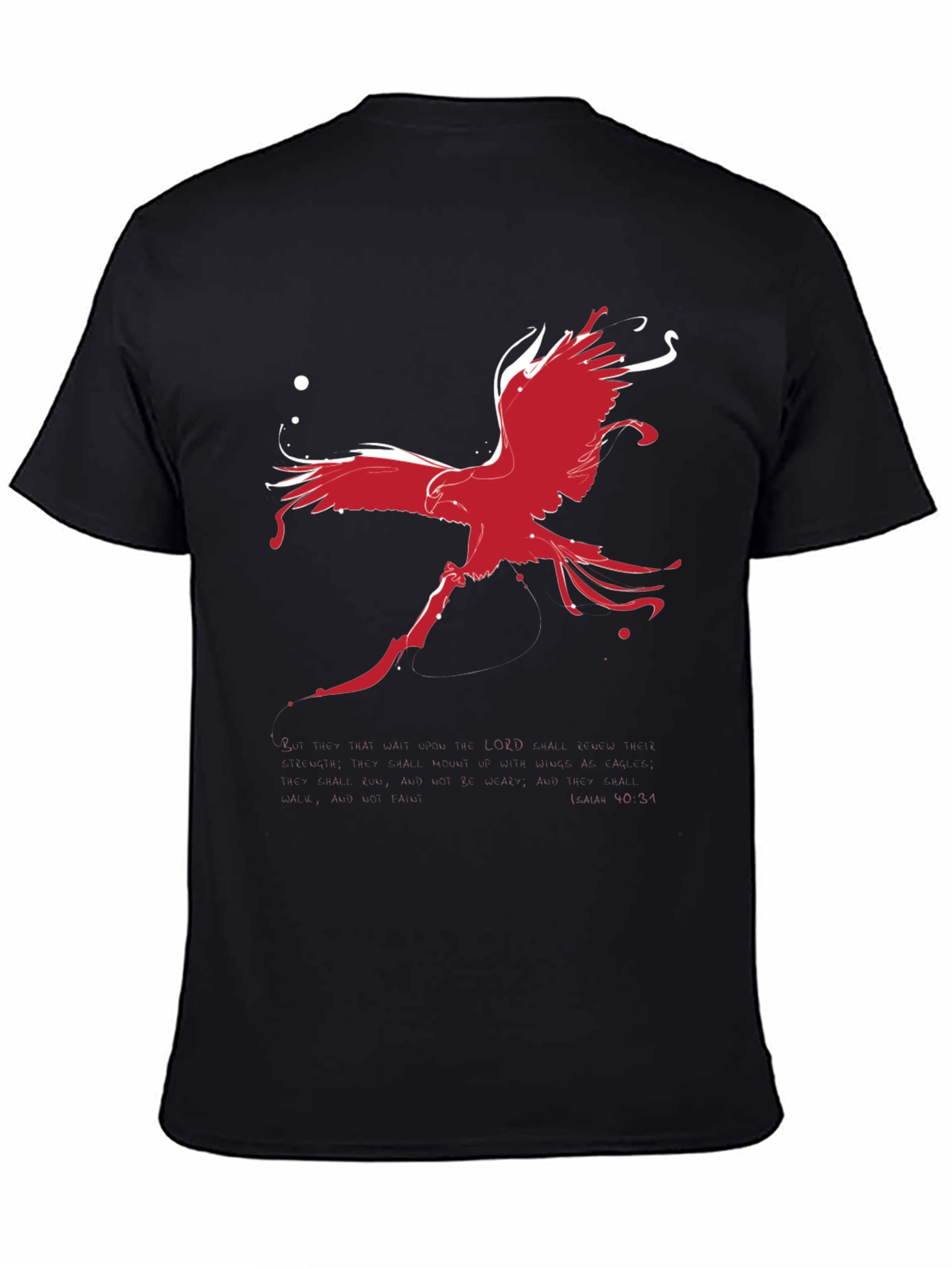 Red Phoenix Graphic Black T-Shirt