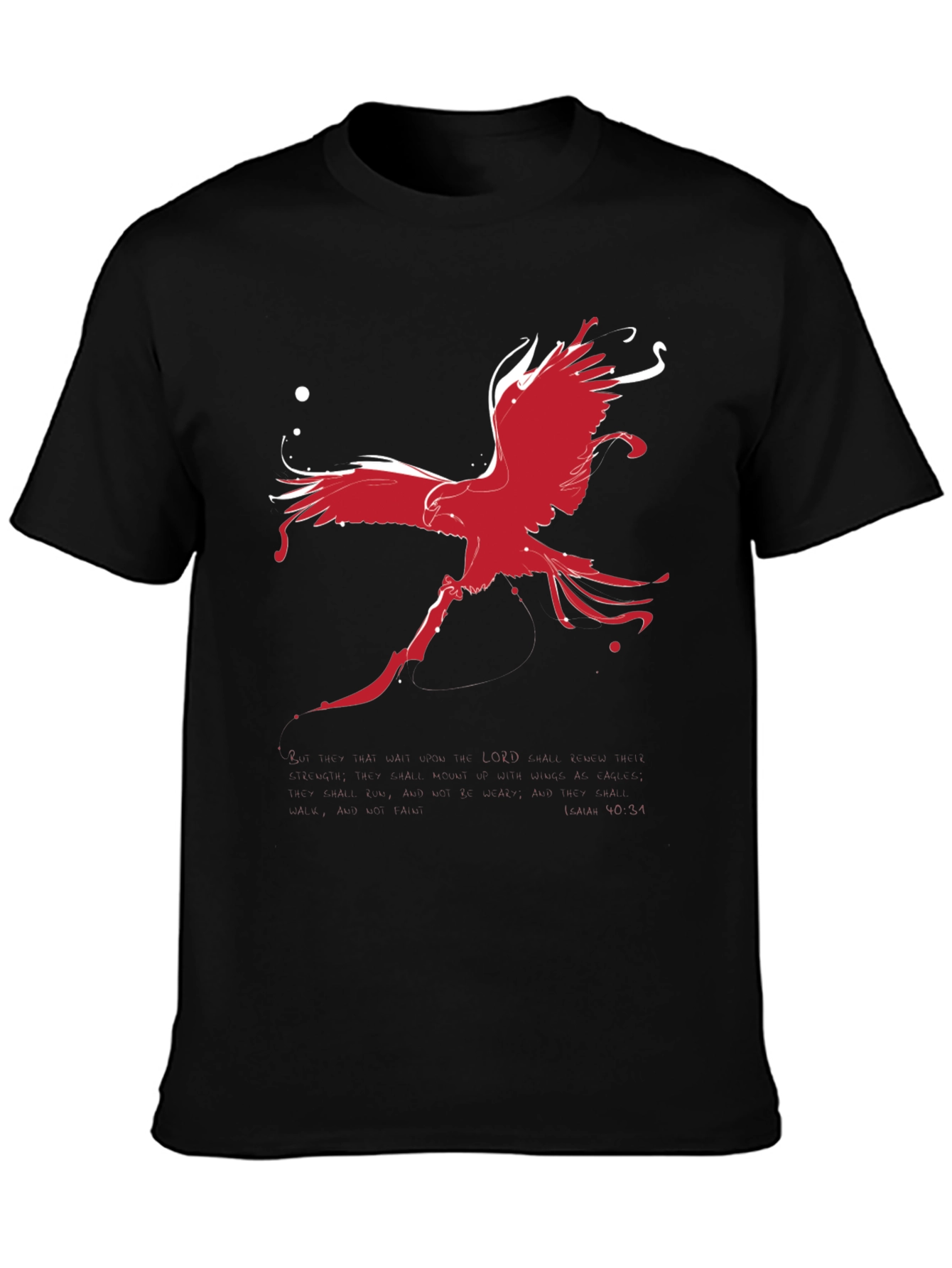 Red Phoenix Graphic Black T-Shirt