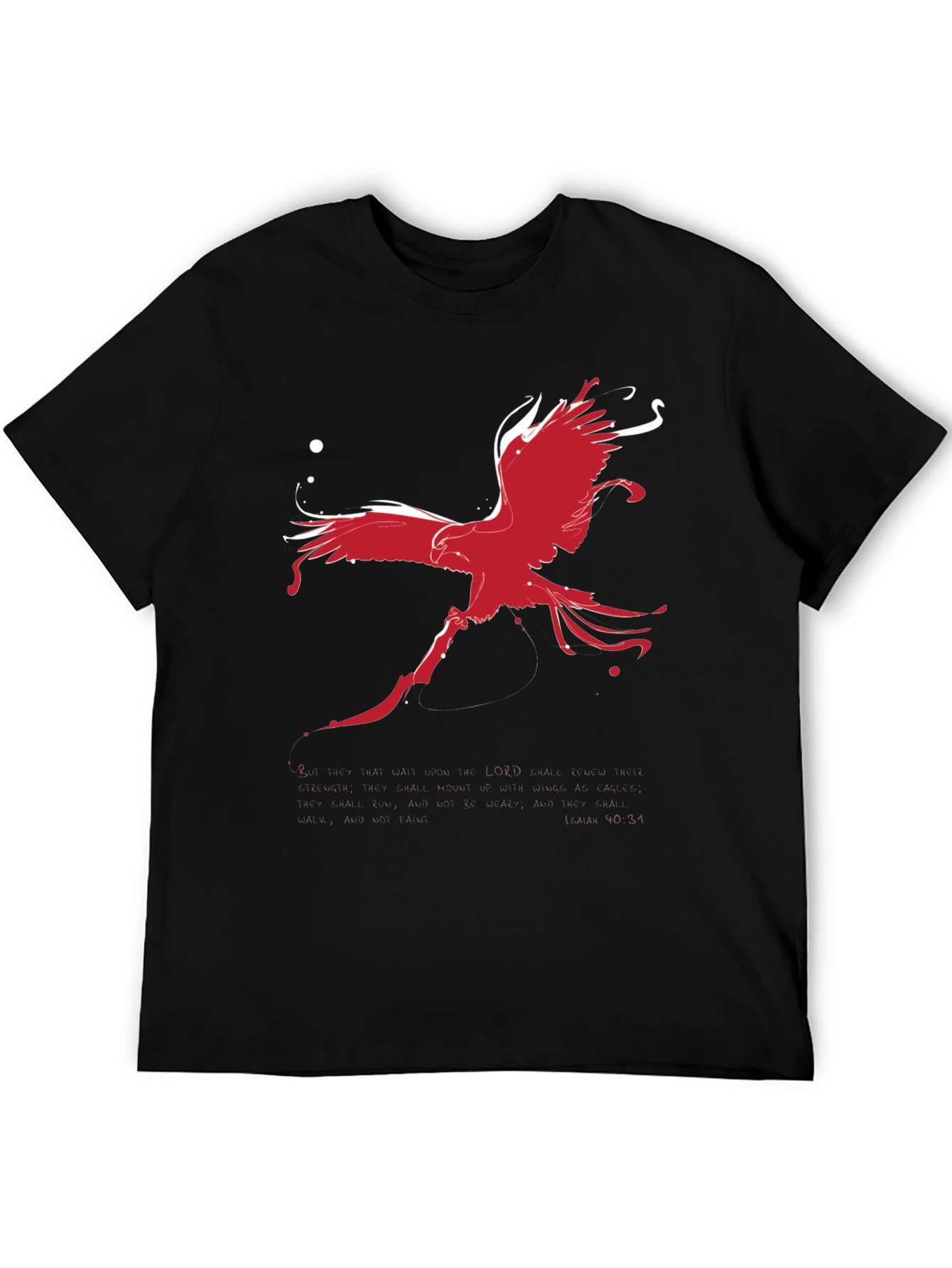 Red Phoenix Graphic Black T-Shirt