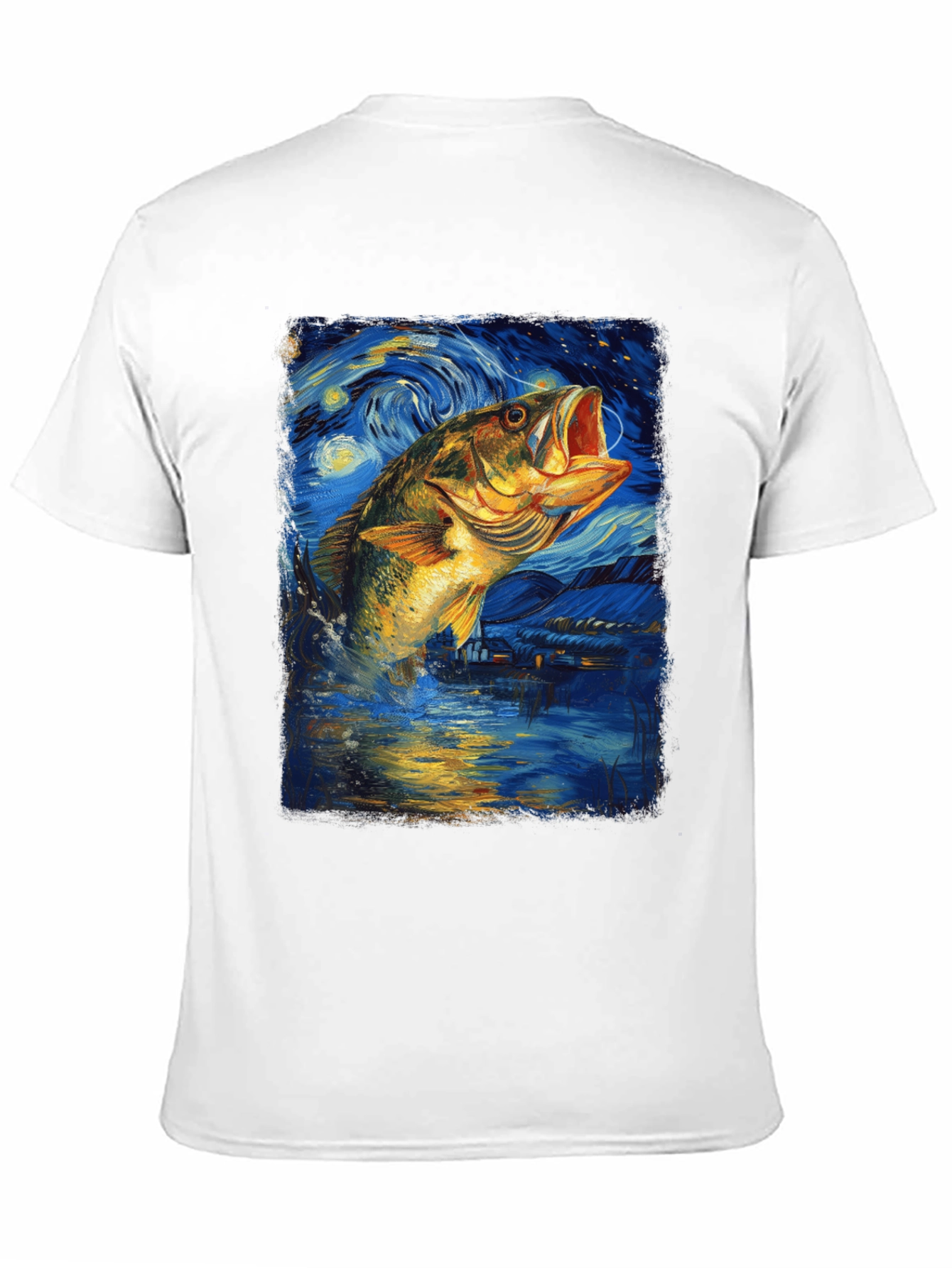 Starry Night Bass Fishing T-Shirt