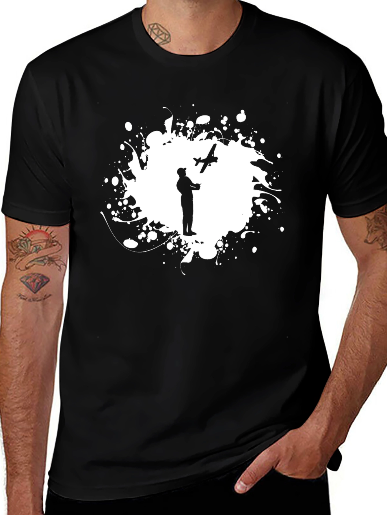Pilot Plane Black T-Shirt - Aviation Apparel