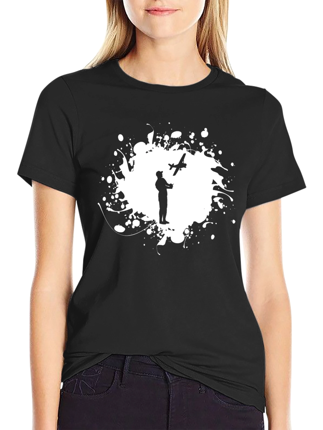 Pilot Plane Black T-Shirt - Aviation Apparel
