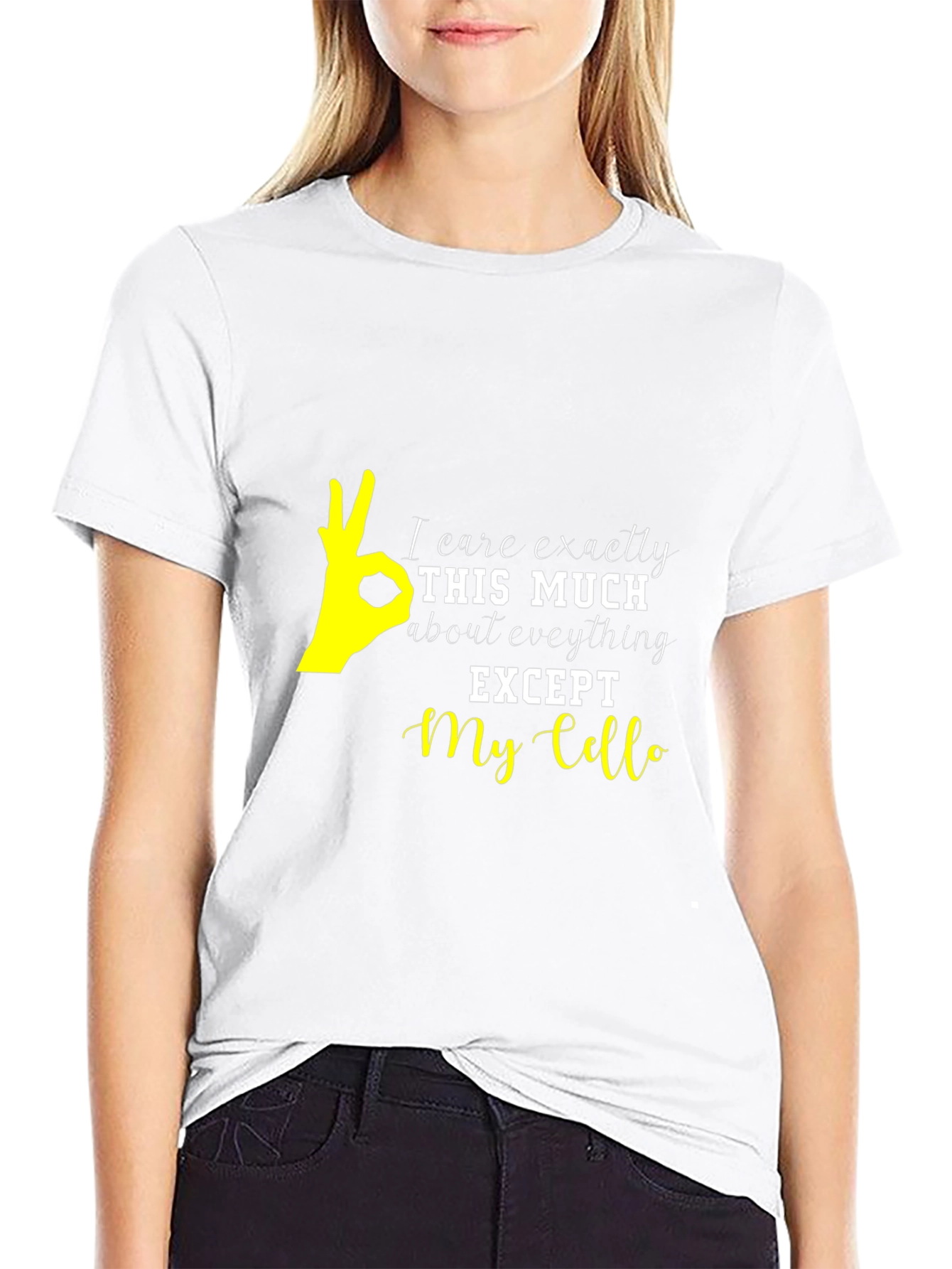 I Care Exactly This Much Cello T-Shirt