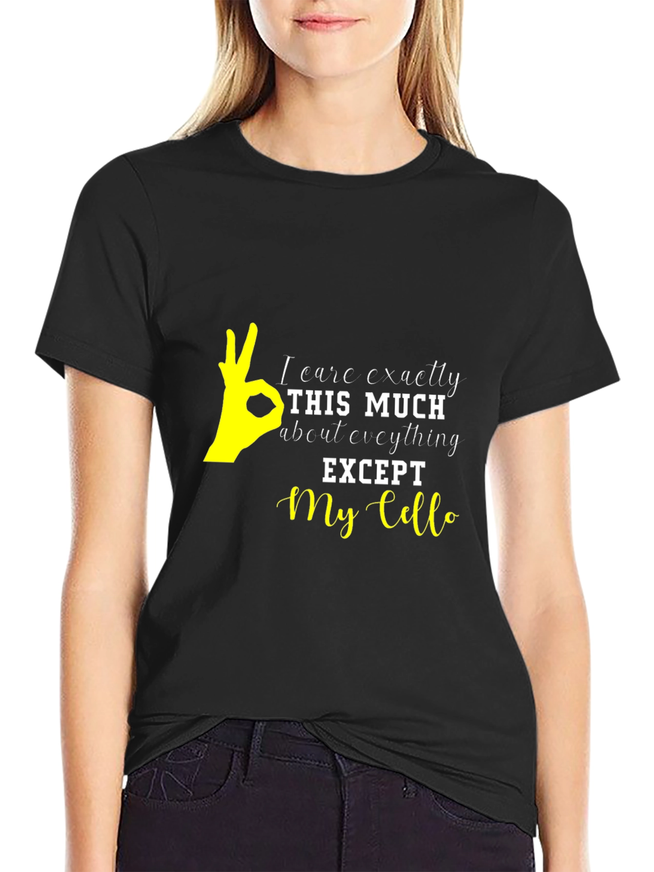 I Care Exactly This Much Cello T-Shirt