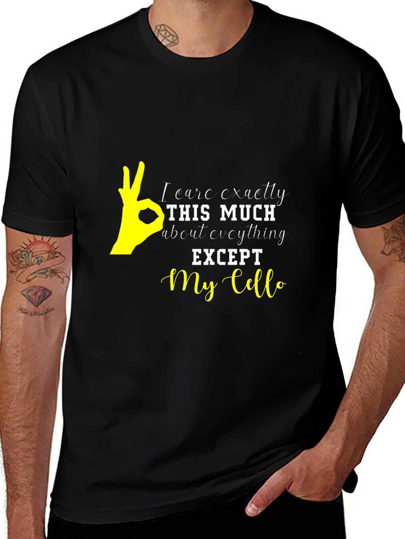 I Care Exactly This Much Cello T-Shirt