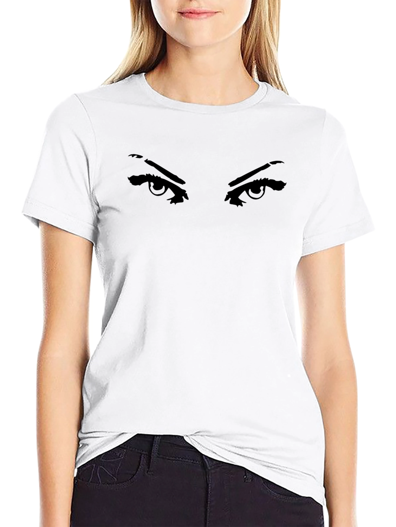 Intriguing Eyes Black T-Shirt