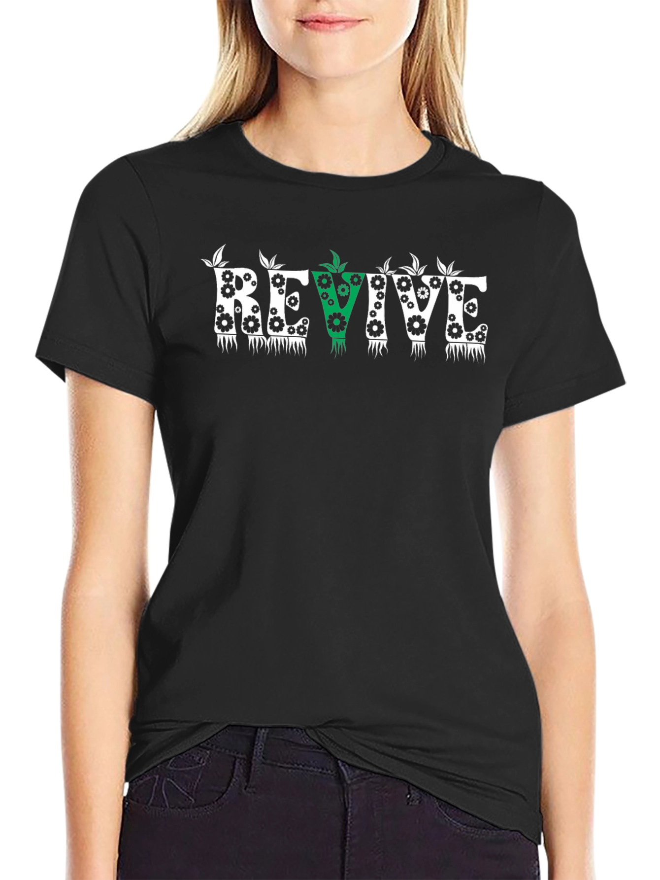 Revive Black Graphic T-Shirt