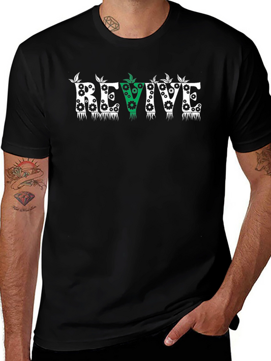 Revive Black Graphic T-Shirt