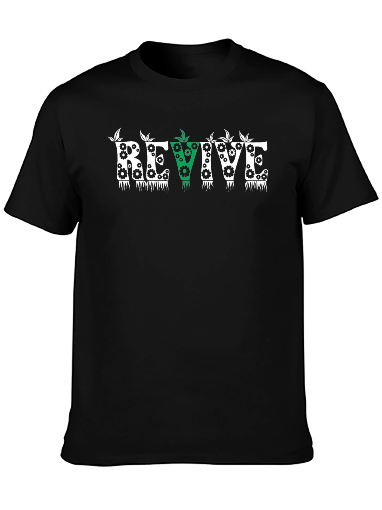 Revive Black Graphic T-Shirt