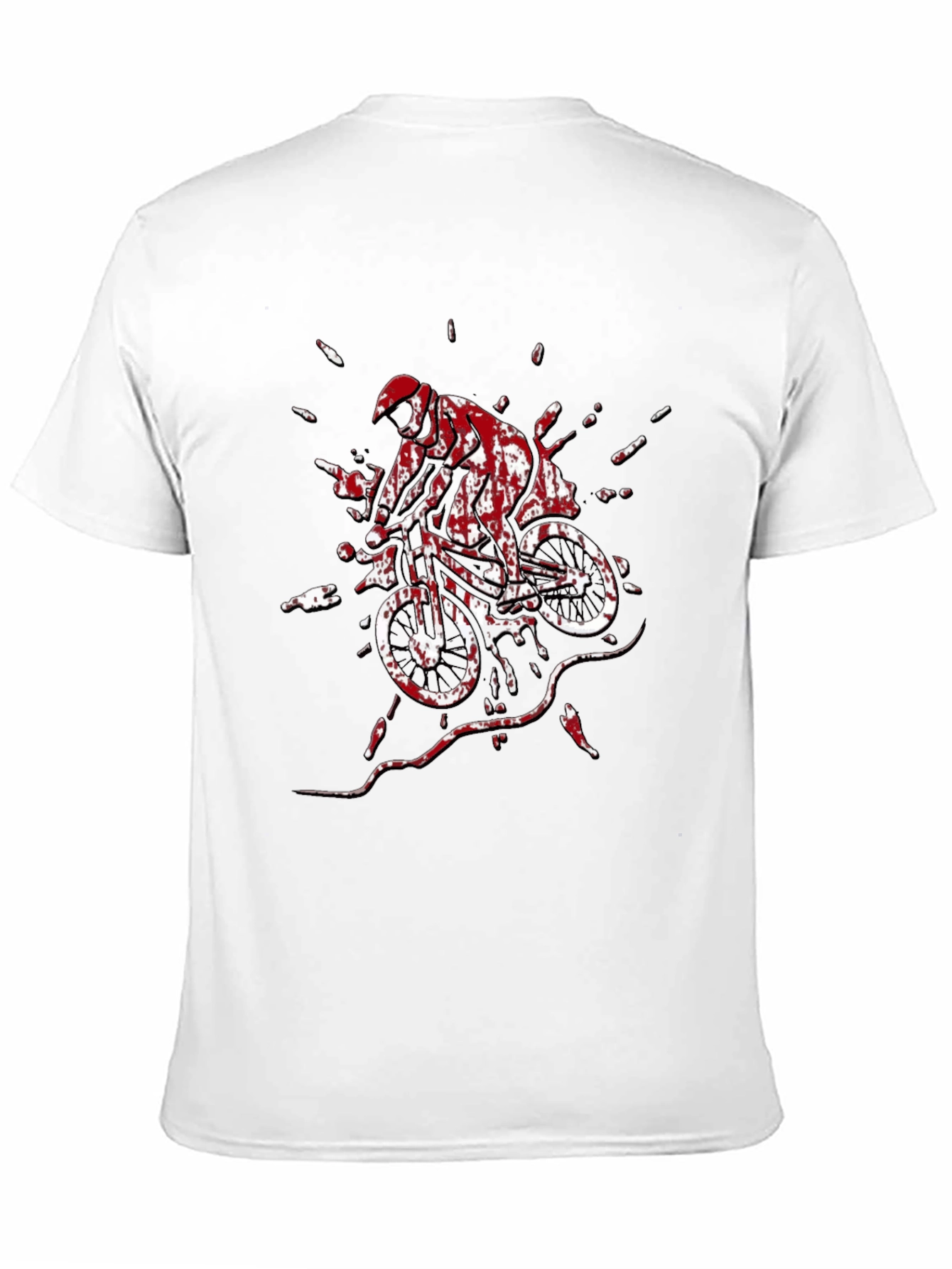 Mountain Biker Graphic Tee - Black Cotton T-Shirt